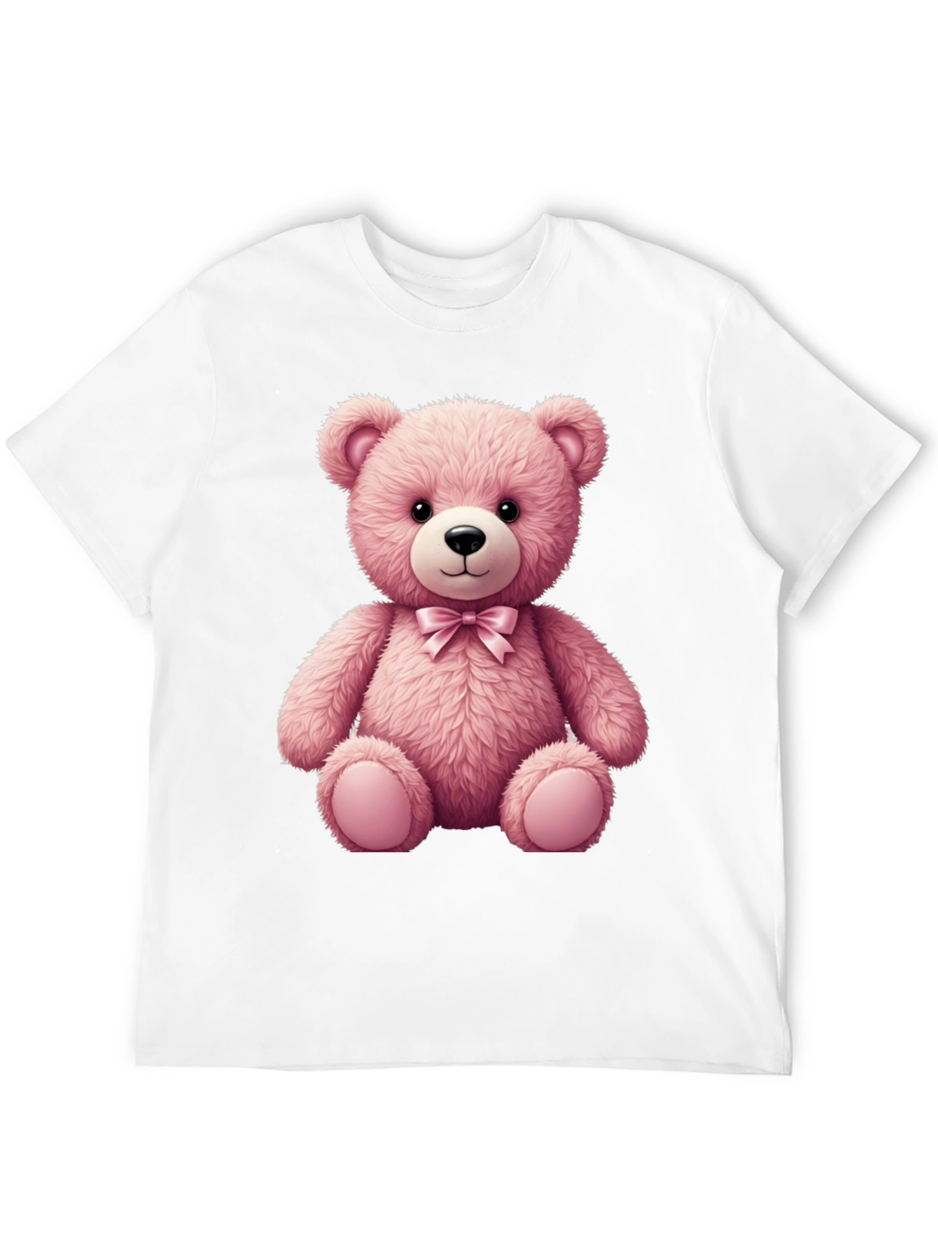 Pink Teddy Bear Graphic T-Shirt