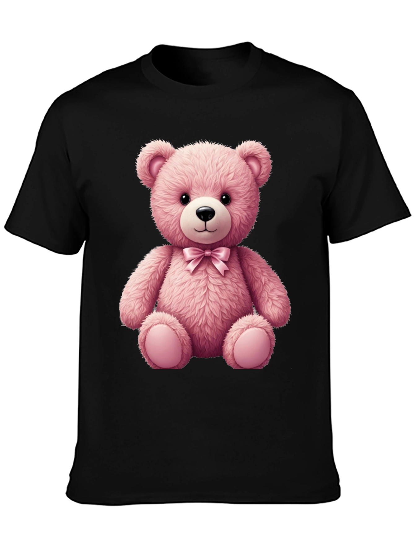 Pink Teddy Bear Graphic T-Shirt
