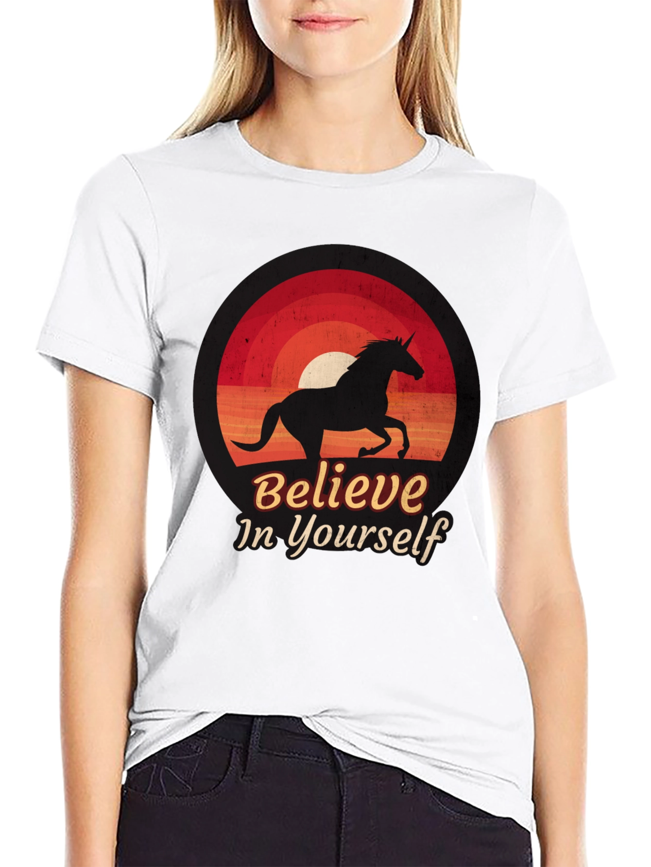 Believe in Yourself Unicorn Graphic Tee