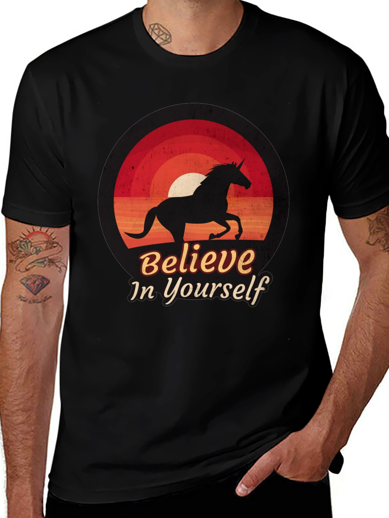 Believe in Yourself Unicorn Graphic Tee