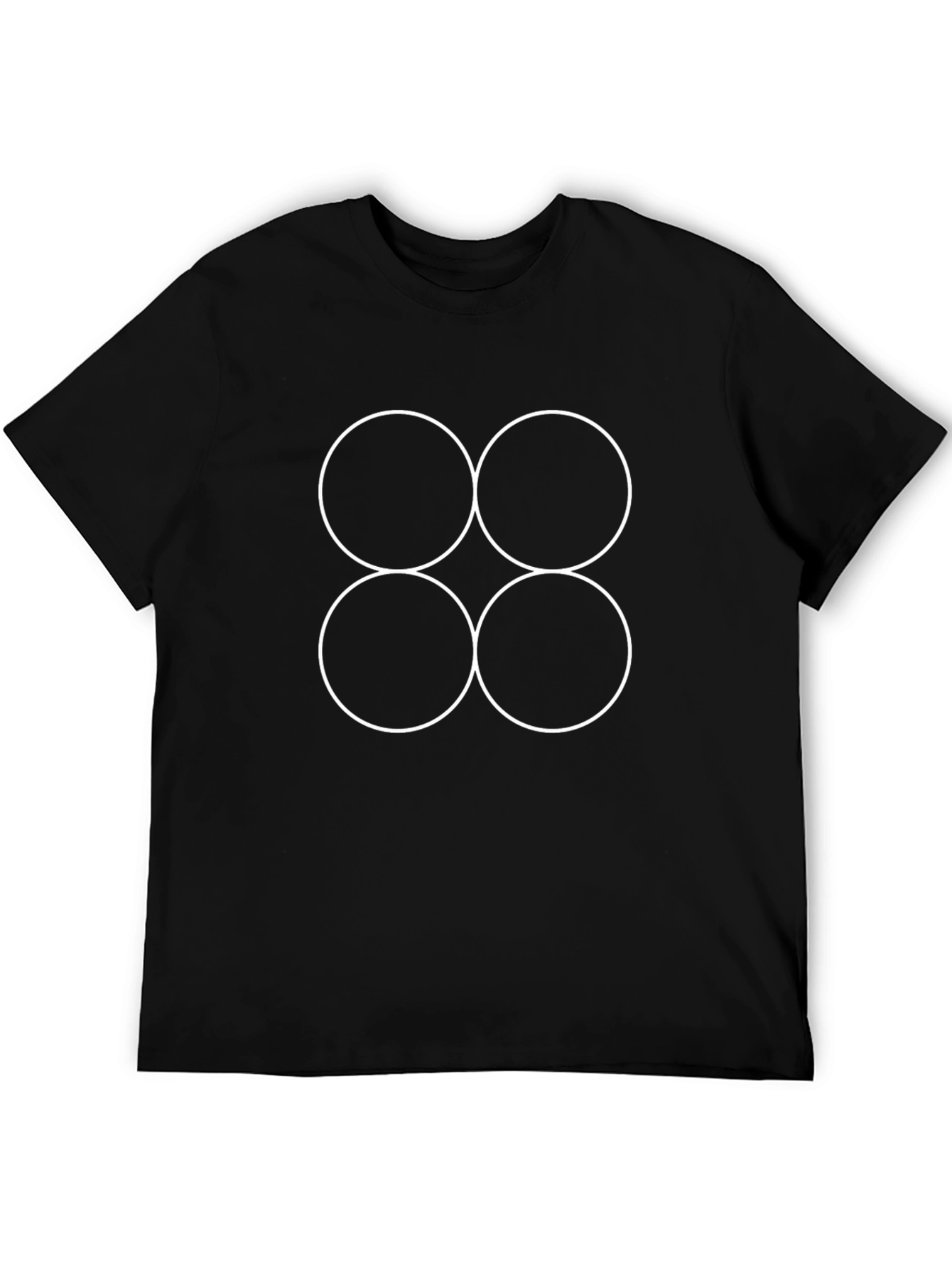Black Tee with Circle Design