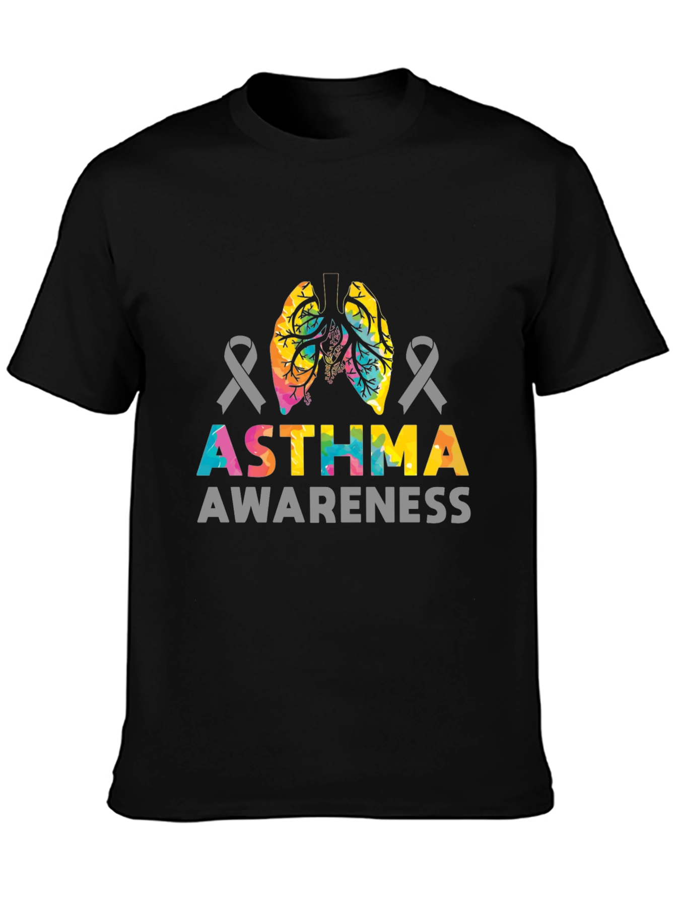 Asthma Awareness T-Shirt - Unisex Black Tee