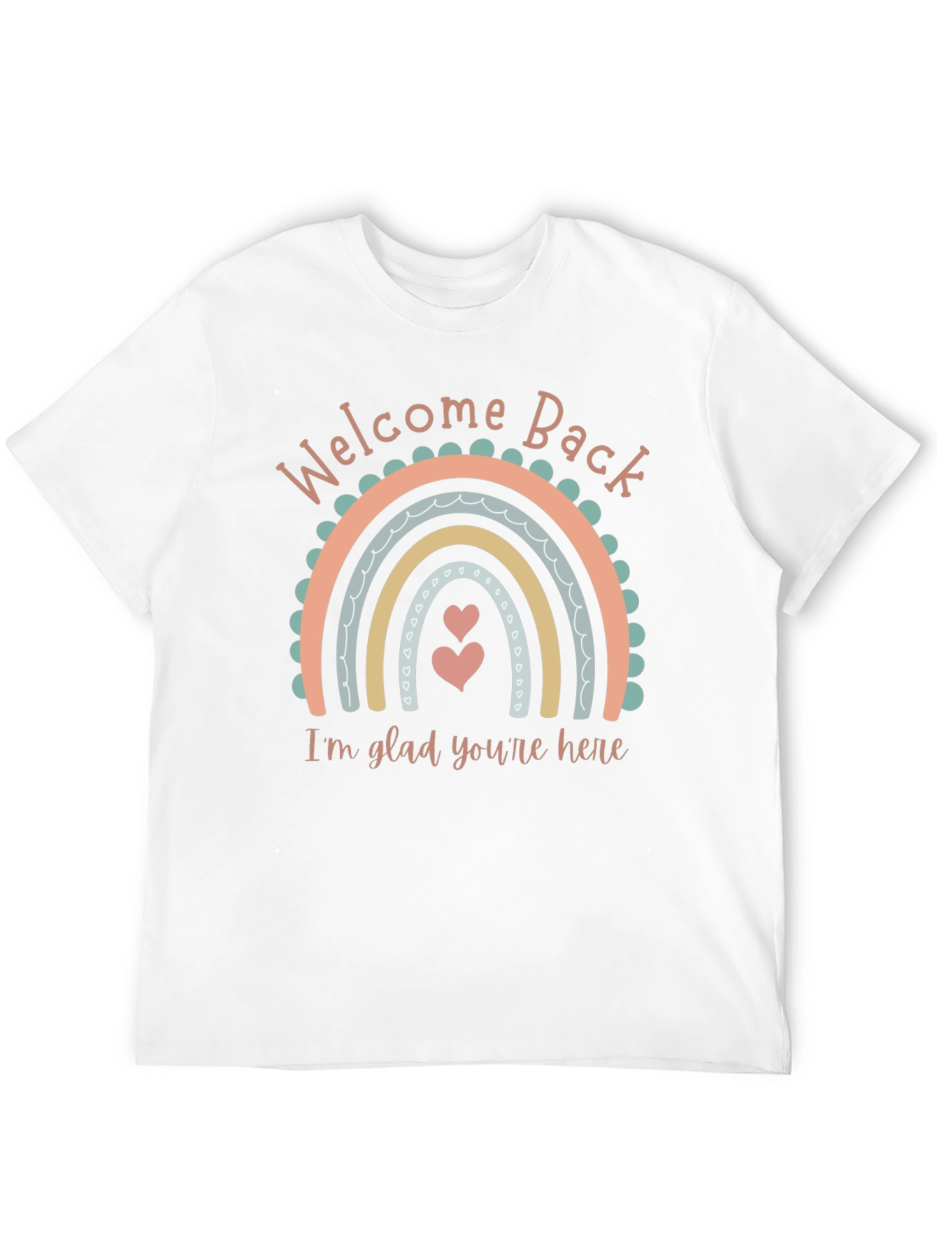 Welcome Back Graphic Tee - Rainbow Design