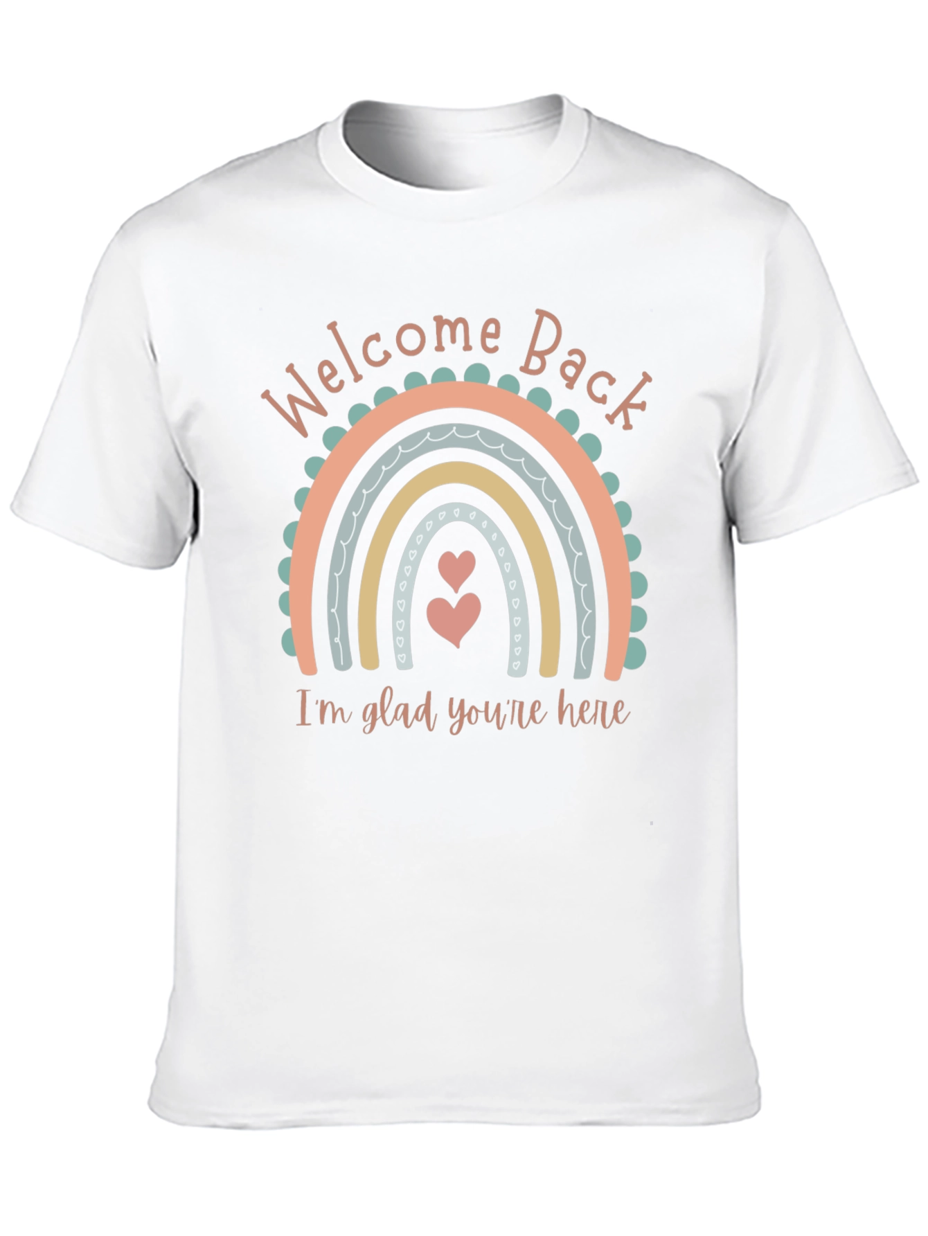 Welcome Back Graphic Tee - Rainbow Design