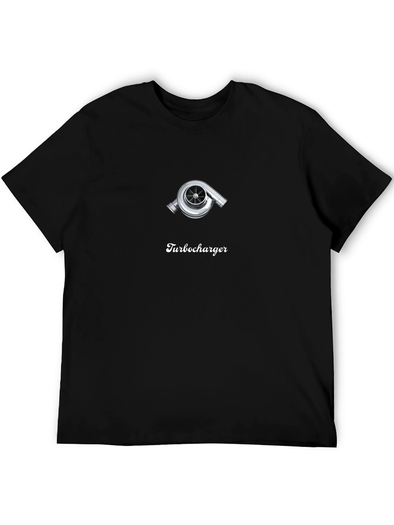 Turbocharger Graphic Black Tee - Automotive Enthusiast Apparel