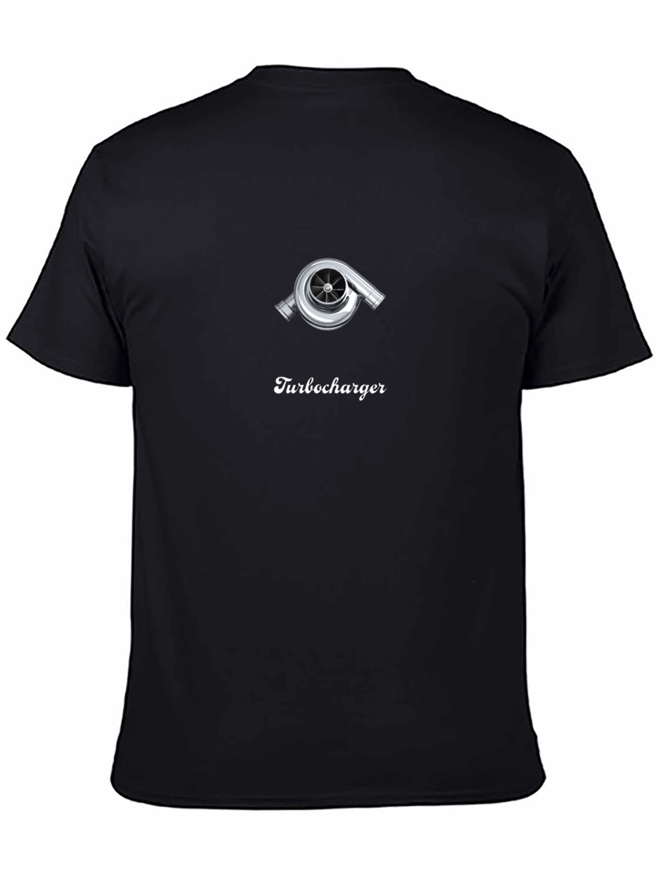 Turbocharger Graphic Black Tee - Automotive Enthusiast Apparel