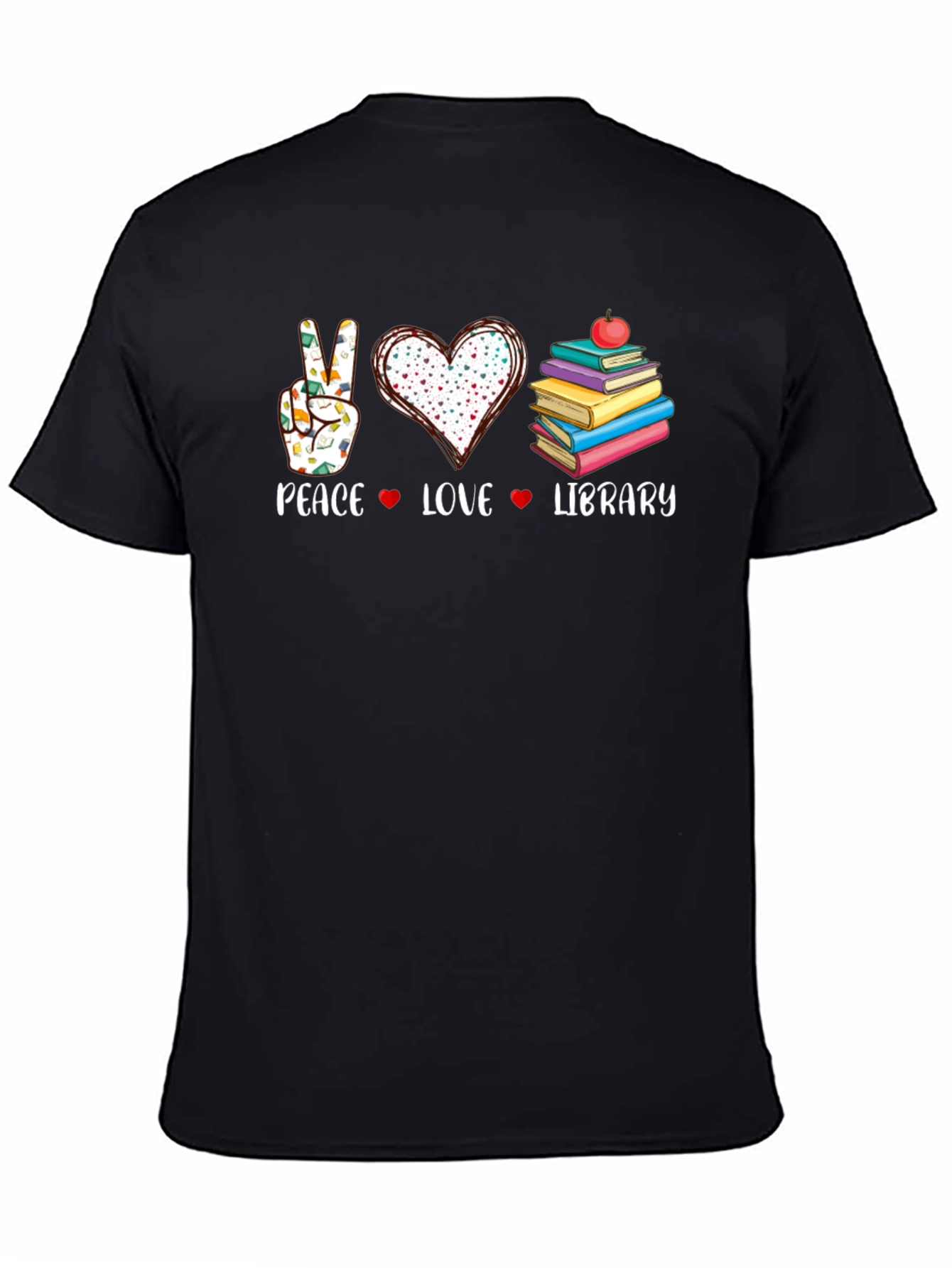 Peace Love Library Graphic T-Shirt