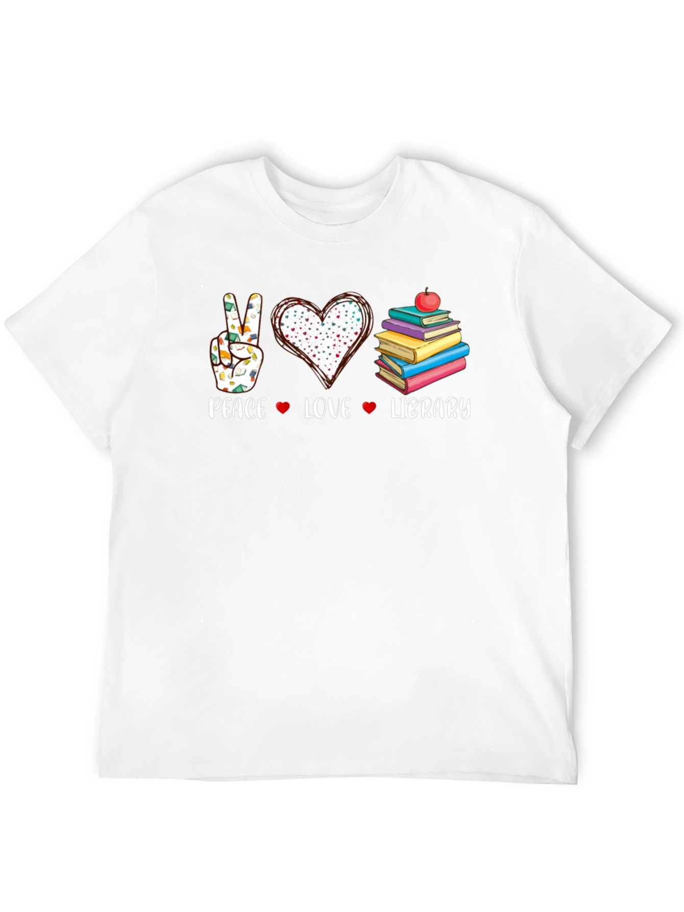 Peace Love Library Graphic T-Shirt