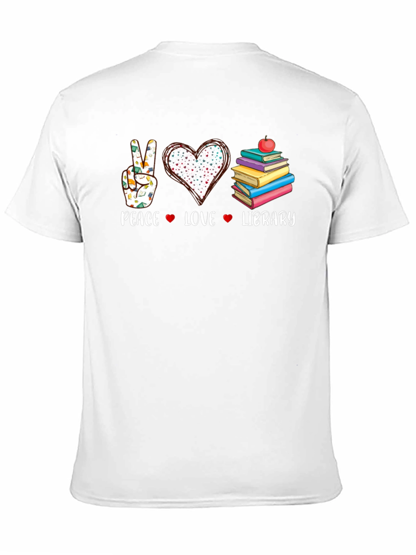 Peace Love Library Graphic T-Shirt
