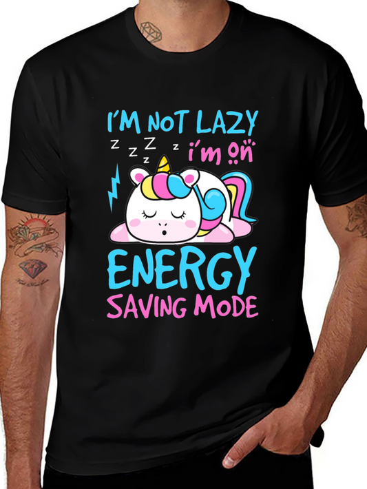 Funny Unicorn Lazy Mode T-Shirt