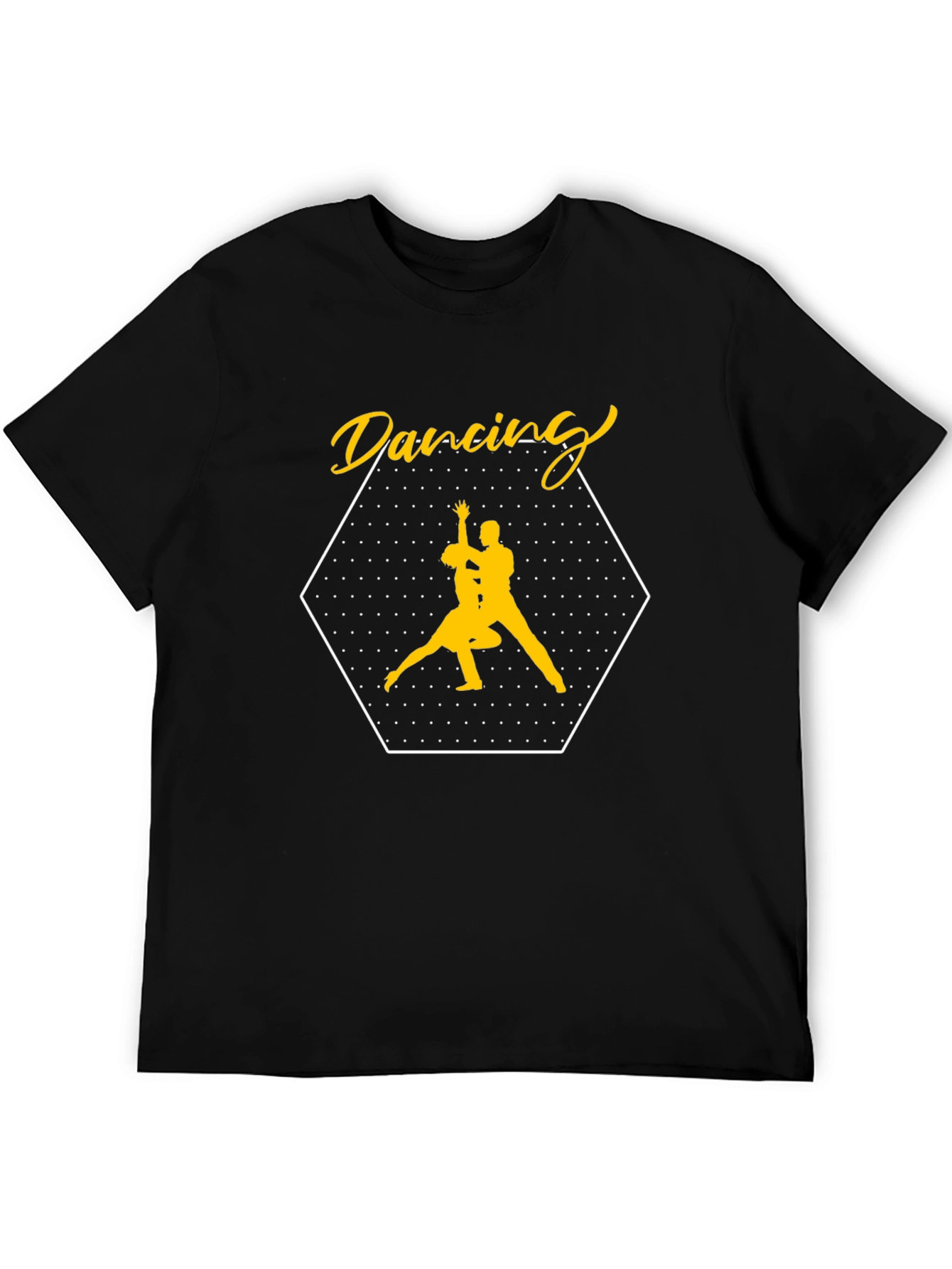 Dancing Couple Graphic Tee - Stylish Black T-Shirt