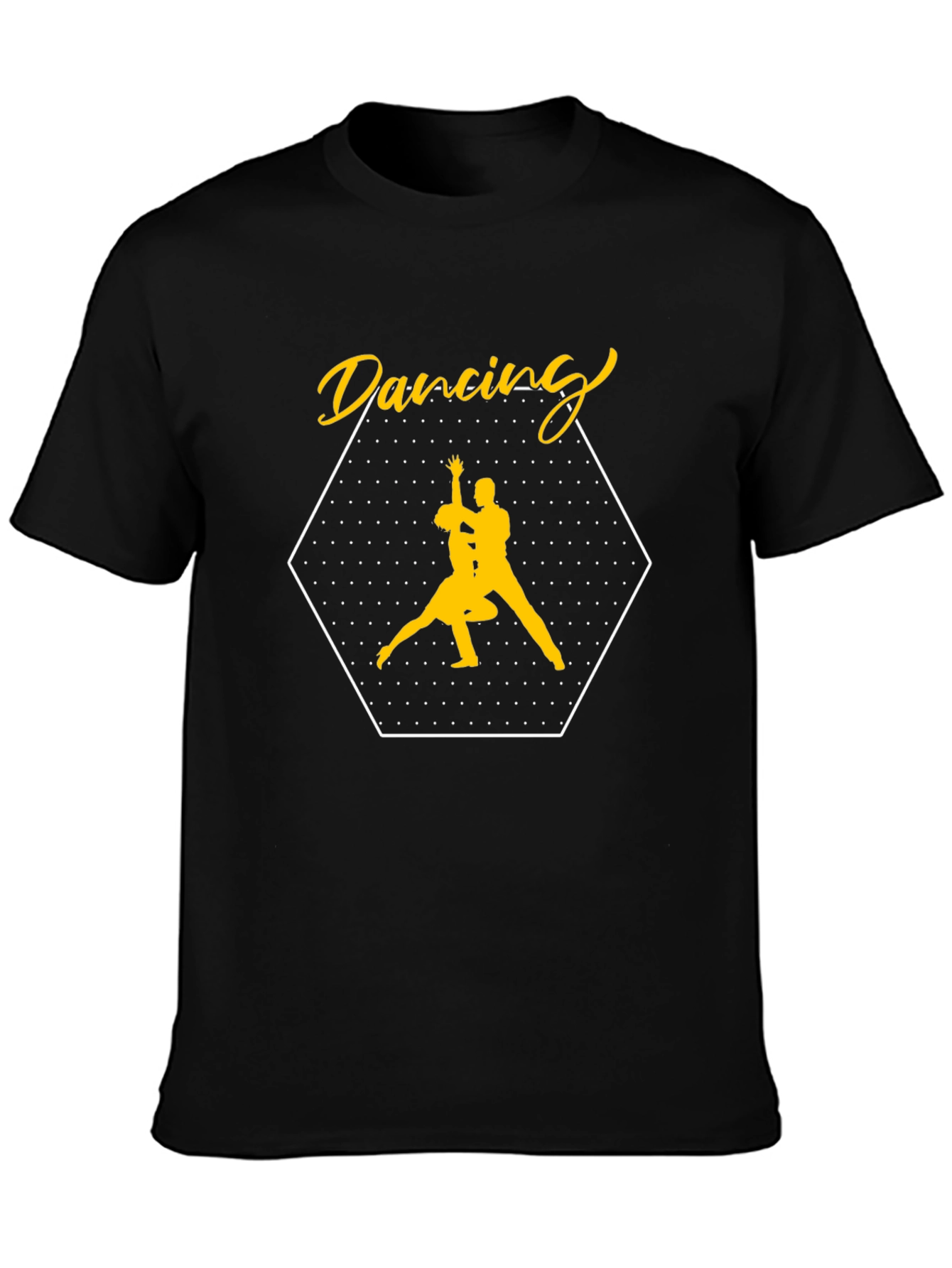 Dancing Couple Graphic Tee - Stylish Black T-Shirt