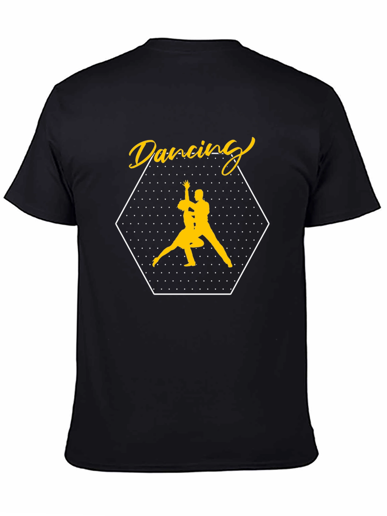 Dancing Couple Graphic Tee - Stylish Black T-Shirt