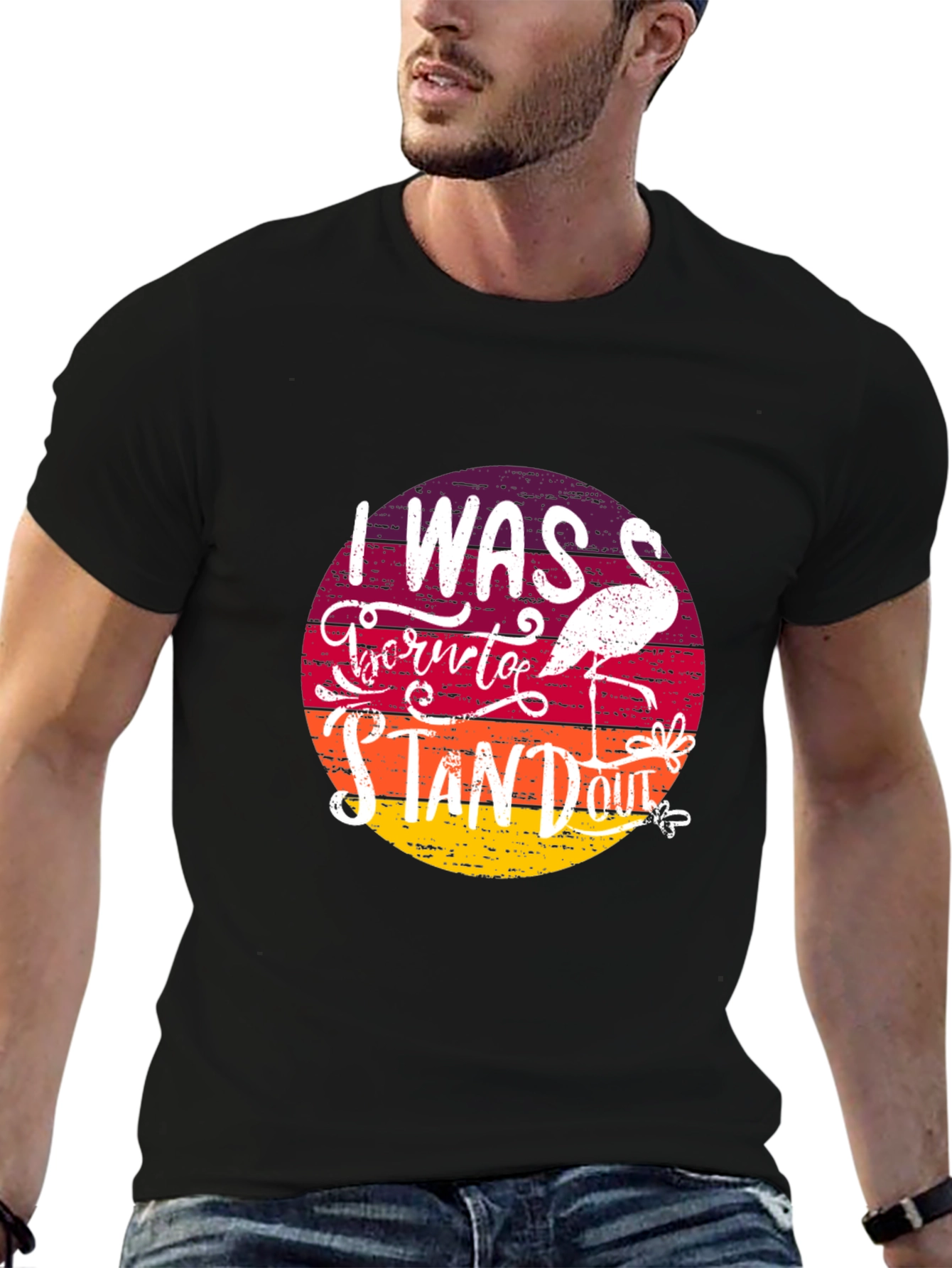 Born to Stand Out Flamingo T-Shirt