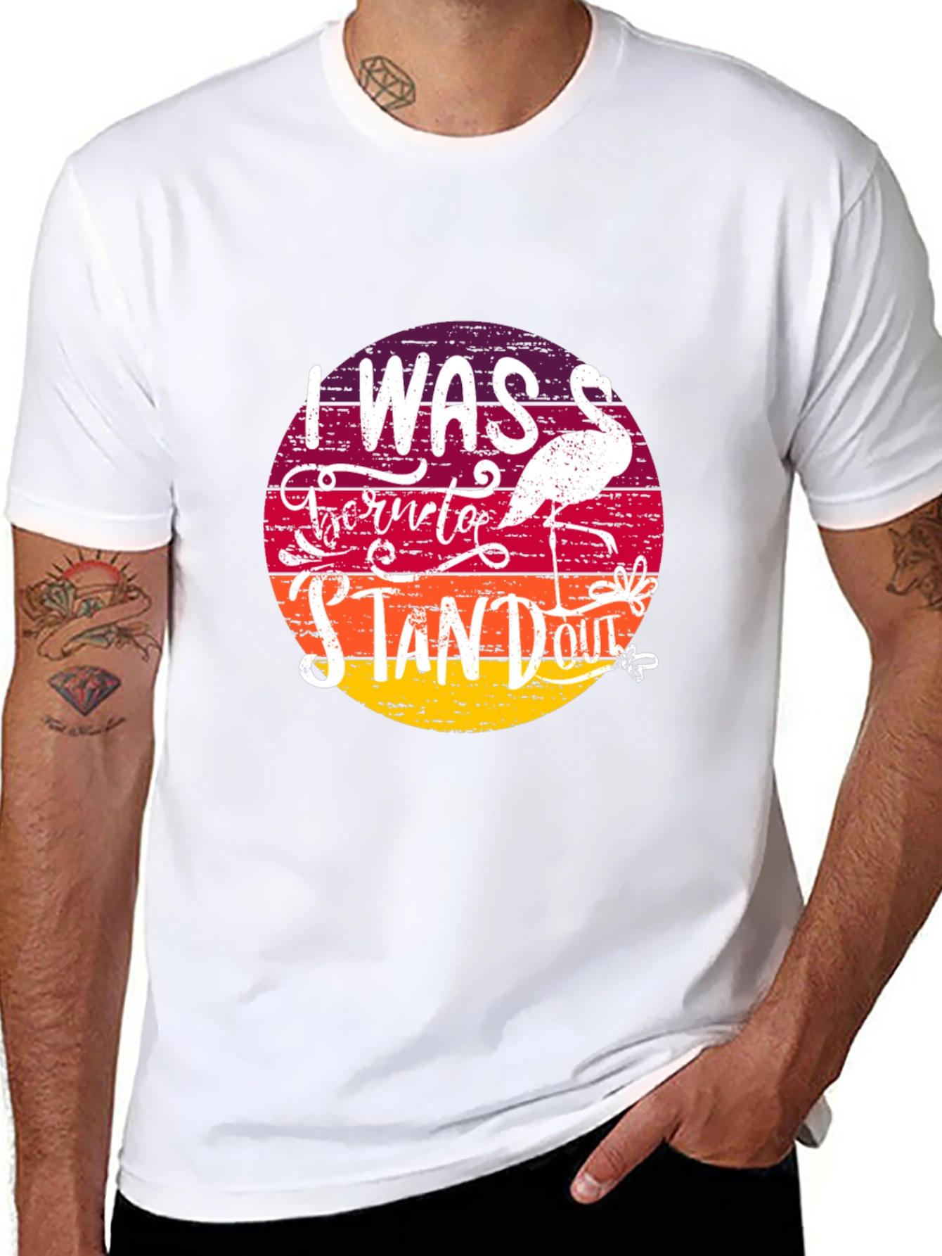 Born to Stand Out Flamingo T-Shirt