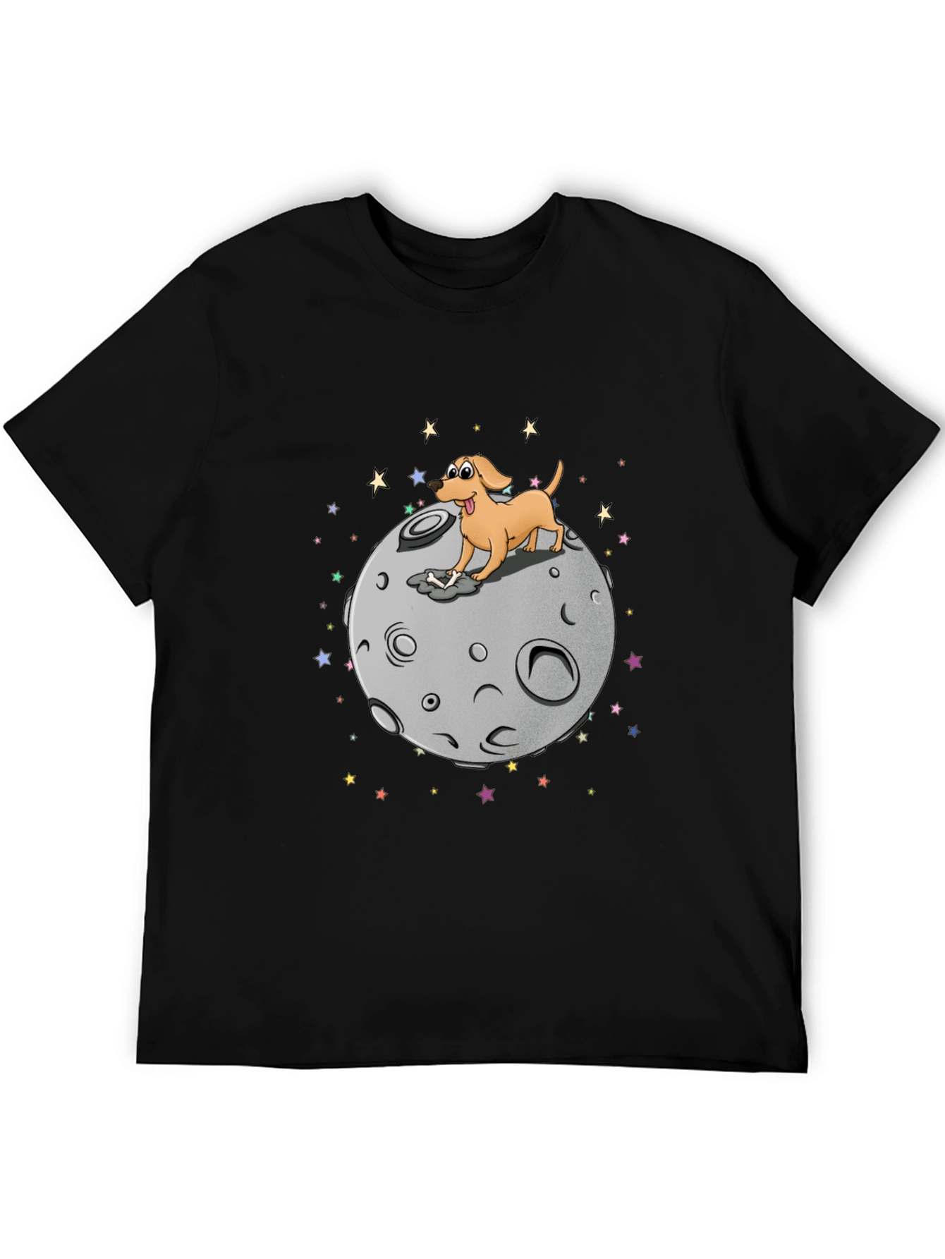 Dog on Moon Graphic T-Shirt