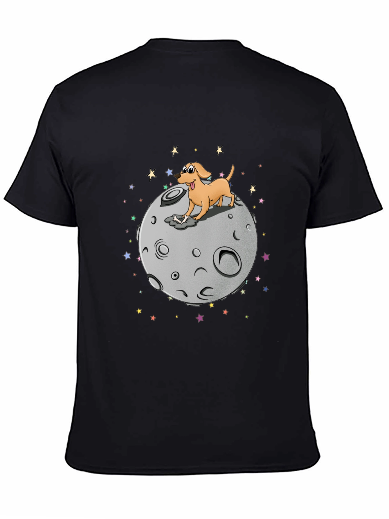 Dog on Moon Graphic T-Shirt