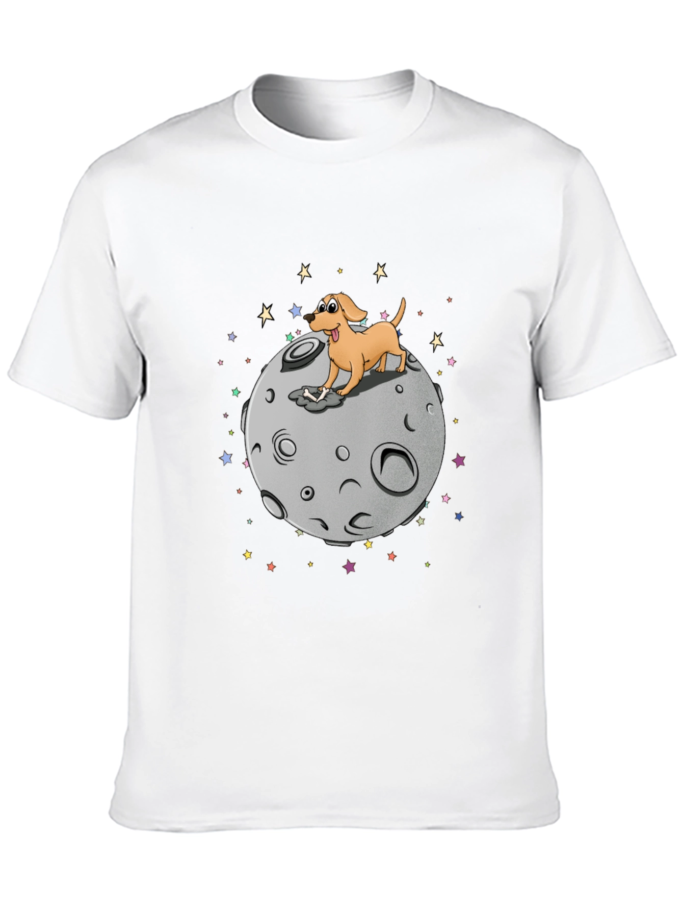 Dog on Moon Graphic T-Shirt
