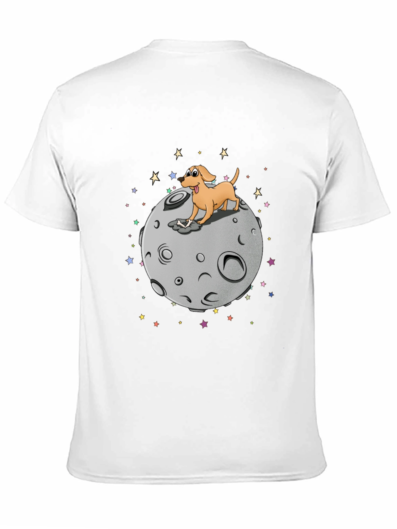 Dog on Moon Graphic T-Shirt