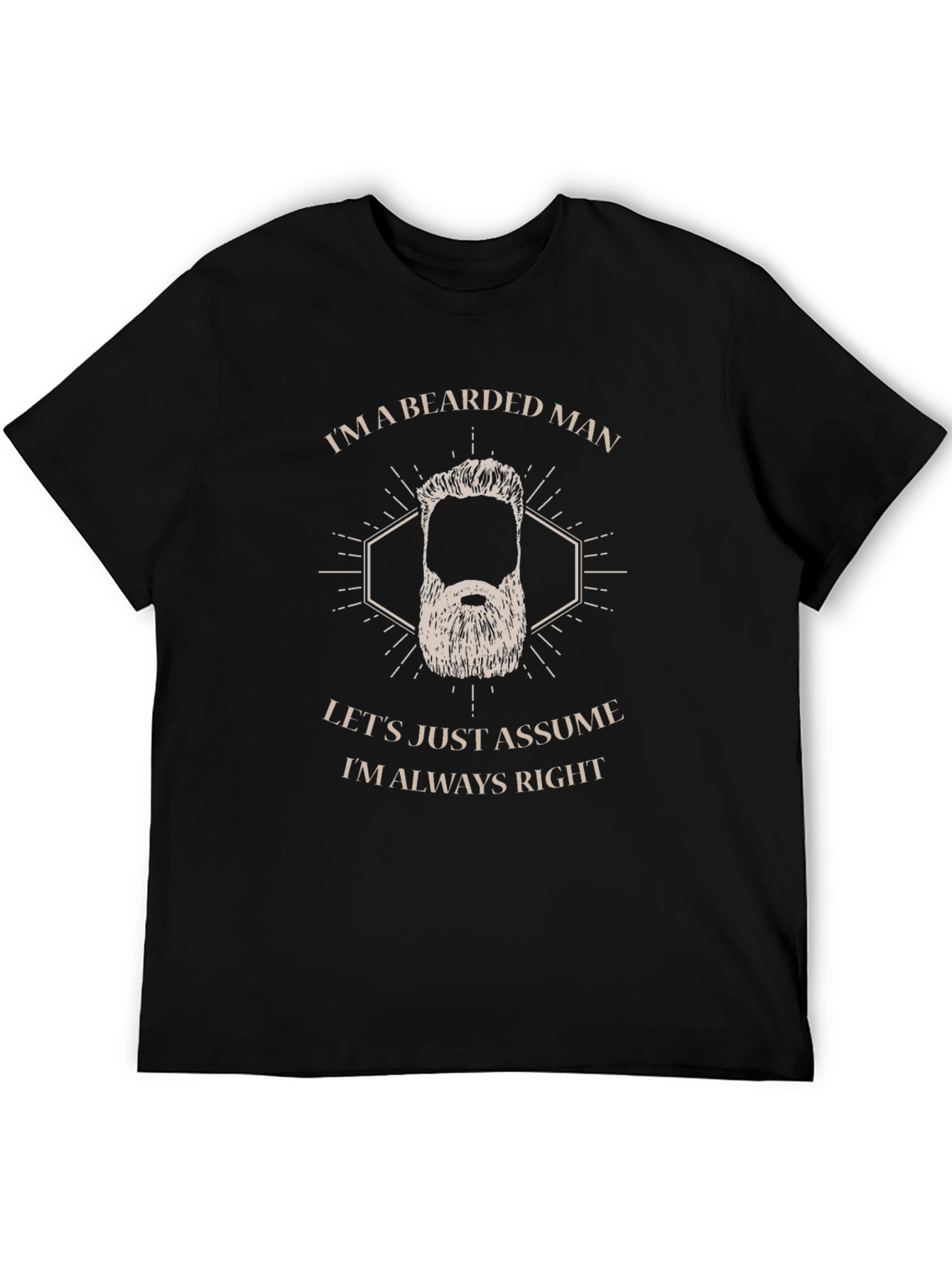 Bearded Man Always Right Graphic Tee