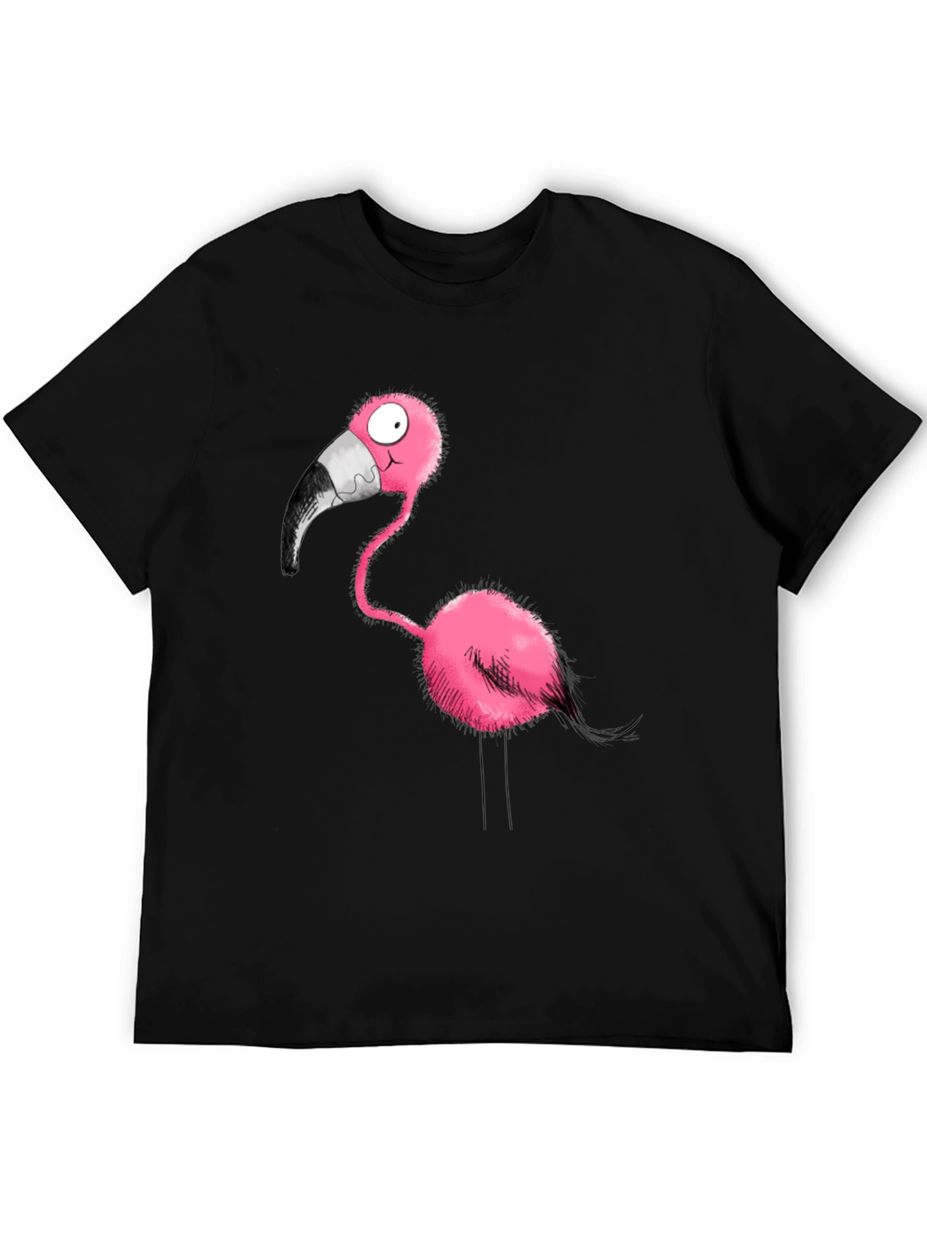 Cartoon Flamingo Graphic Tee - Fun & Unique!