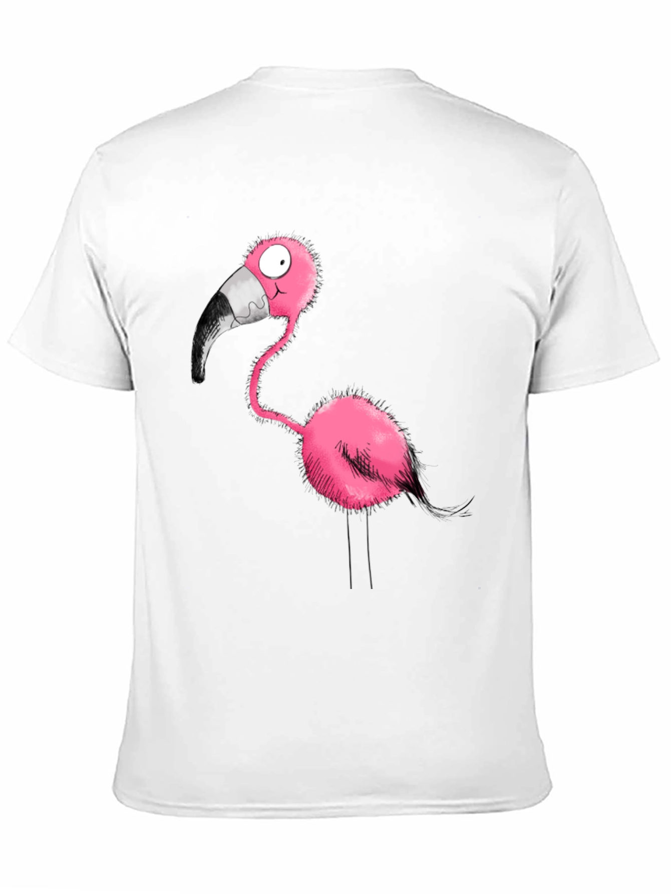 Cartoon Flamingo Graphic Tee - Fun & Unique!