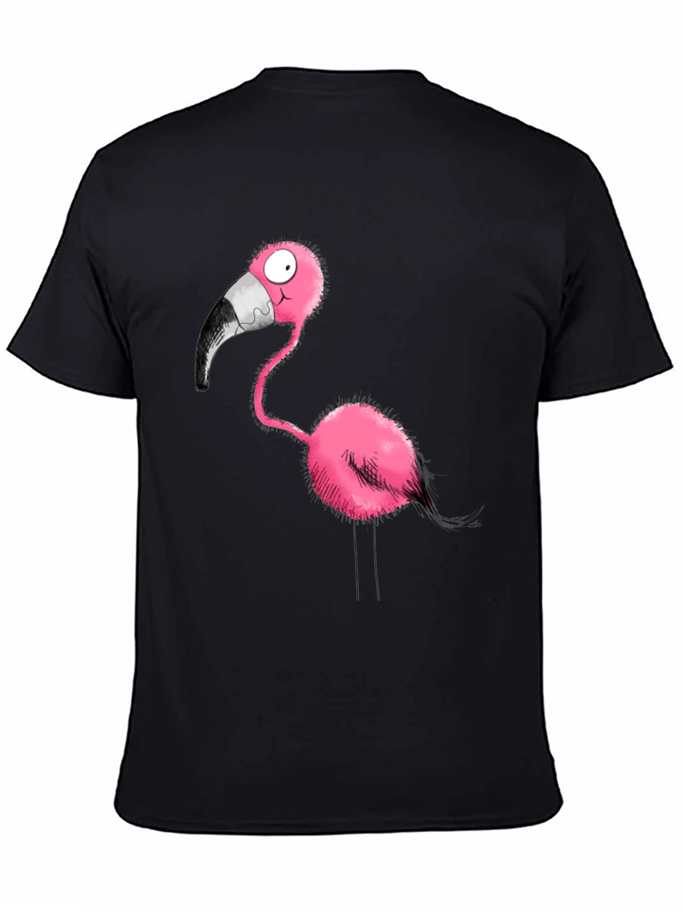 Cartoon Flamingo Graphic Tee - Fun & Unique!