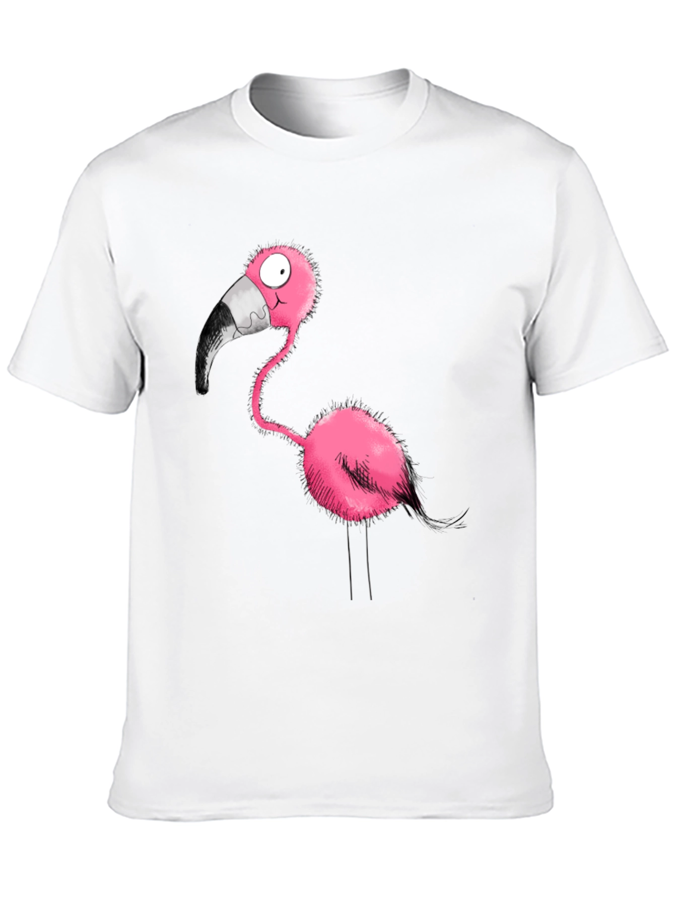 Cartoon Flamingo Graphic Tee - Fun & Unique!