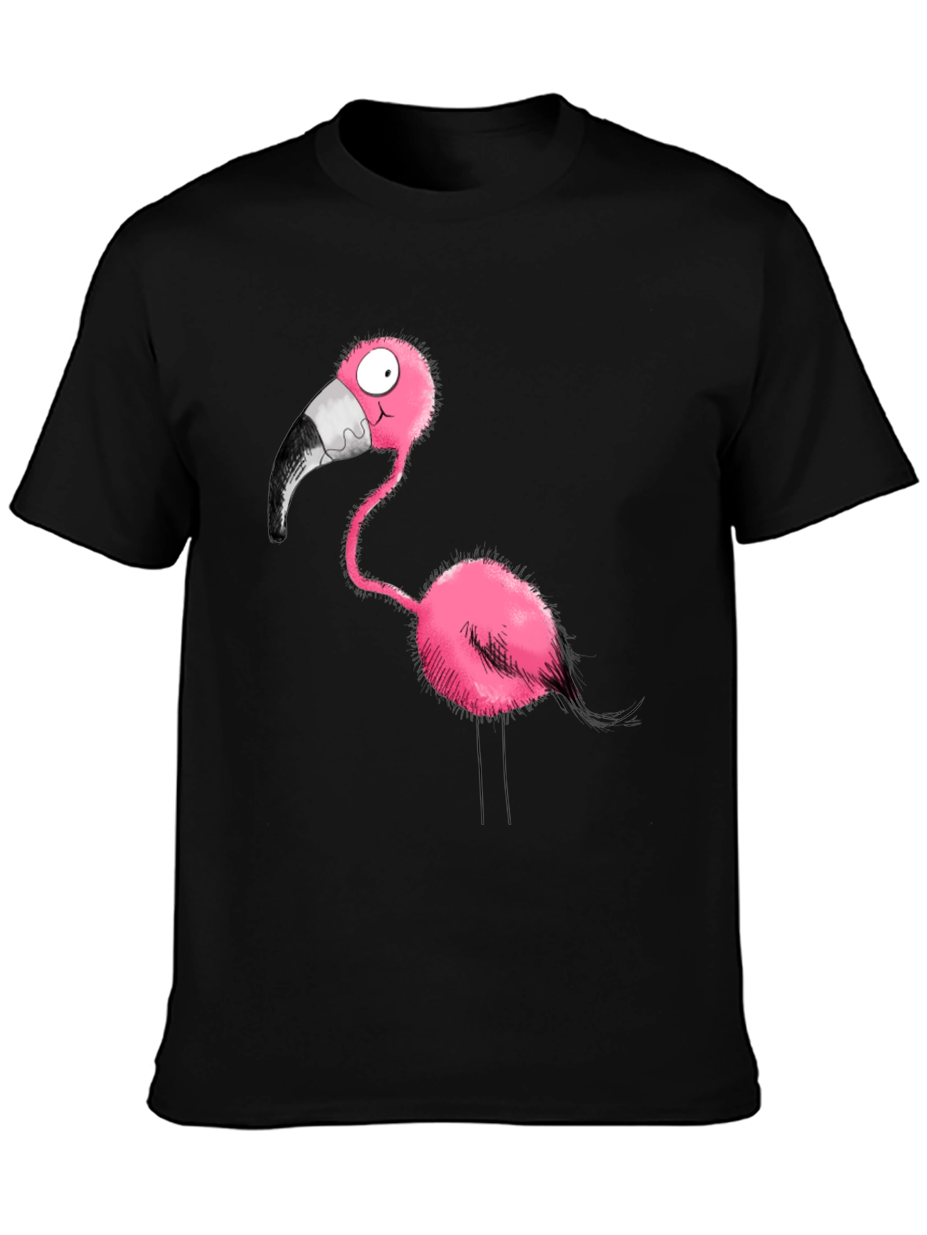 Cartoon Flamingo Graphic Tee - Fun & Unique!