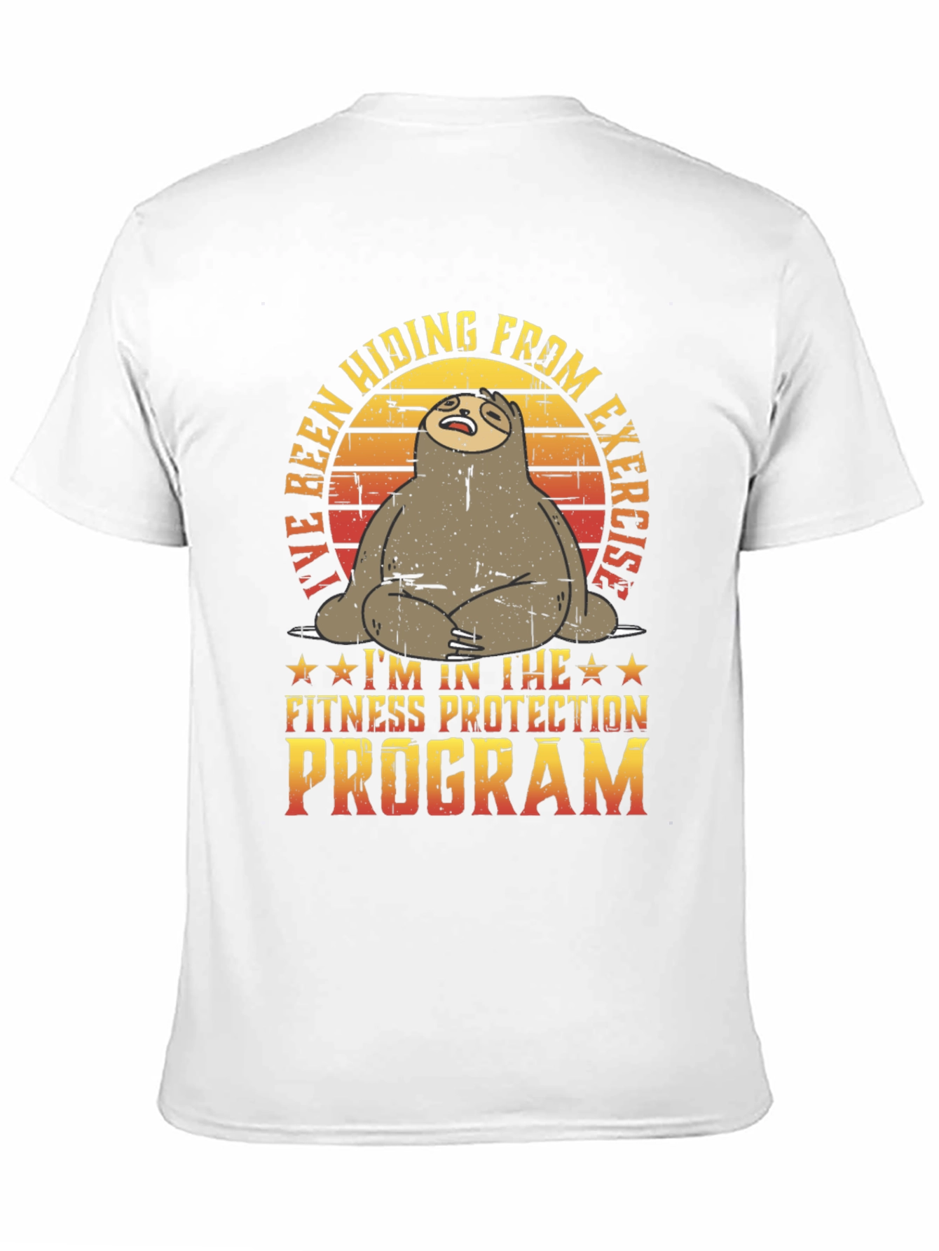 Funny Sloth Fitness Protection Program T-Shirt