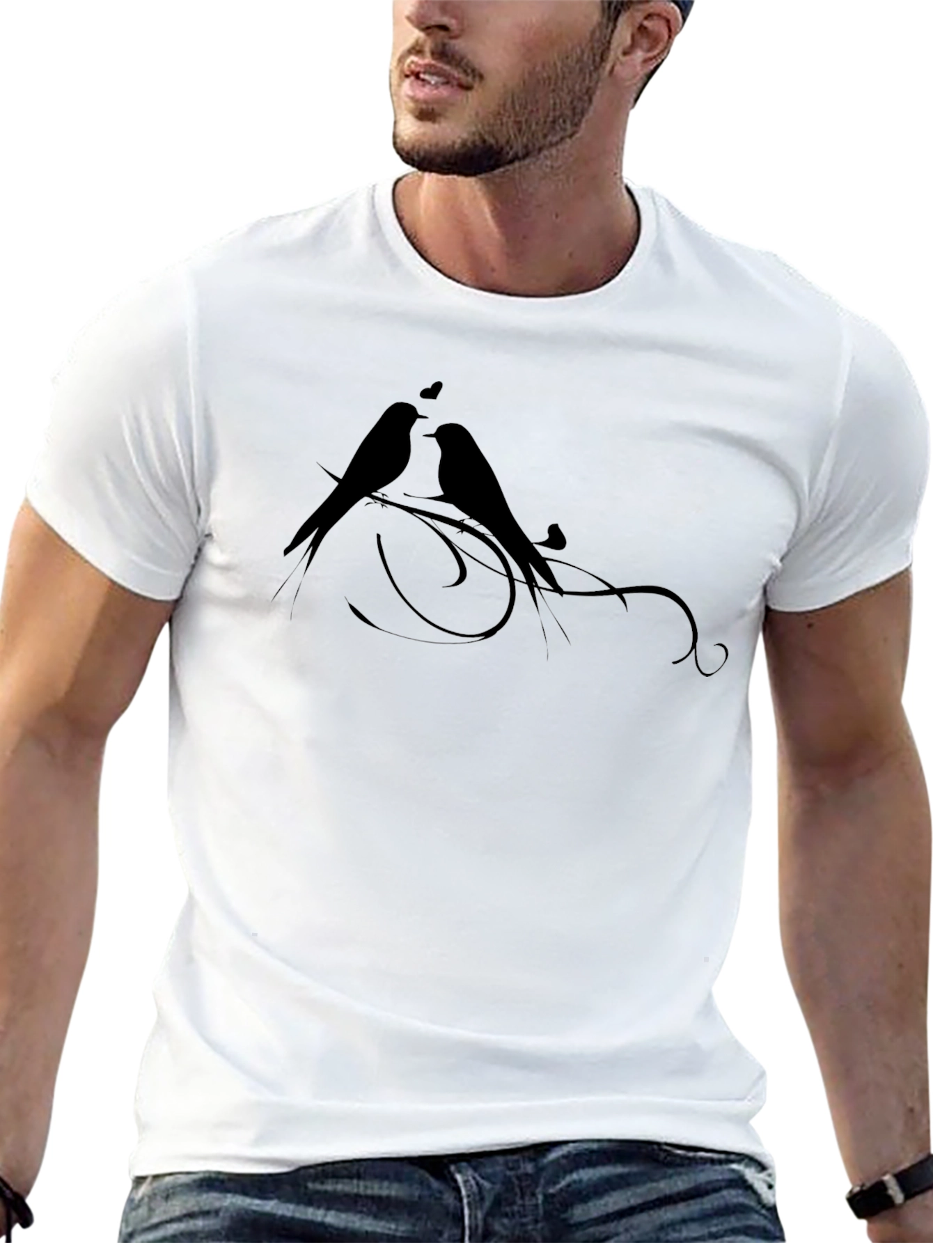Love Birds Graphic Tee - Black