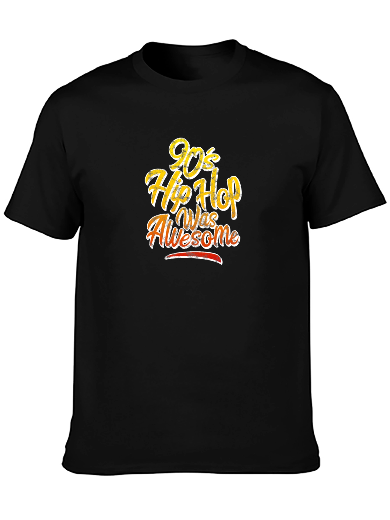 90s Hip Hop Was Awesome Black T-Shirt