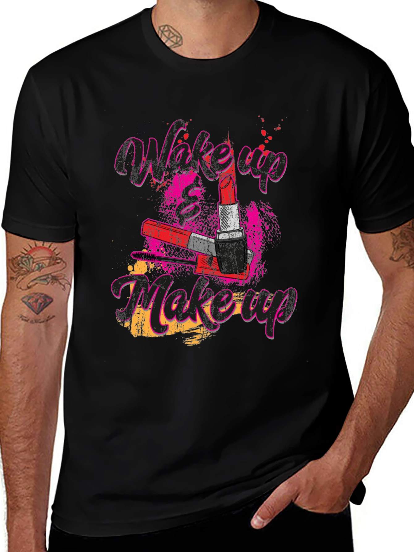 Wake Up Makeup Graphic Tee