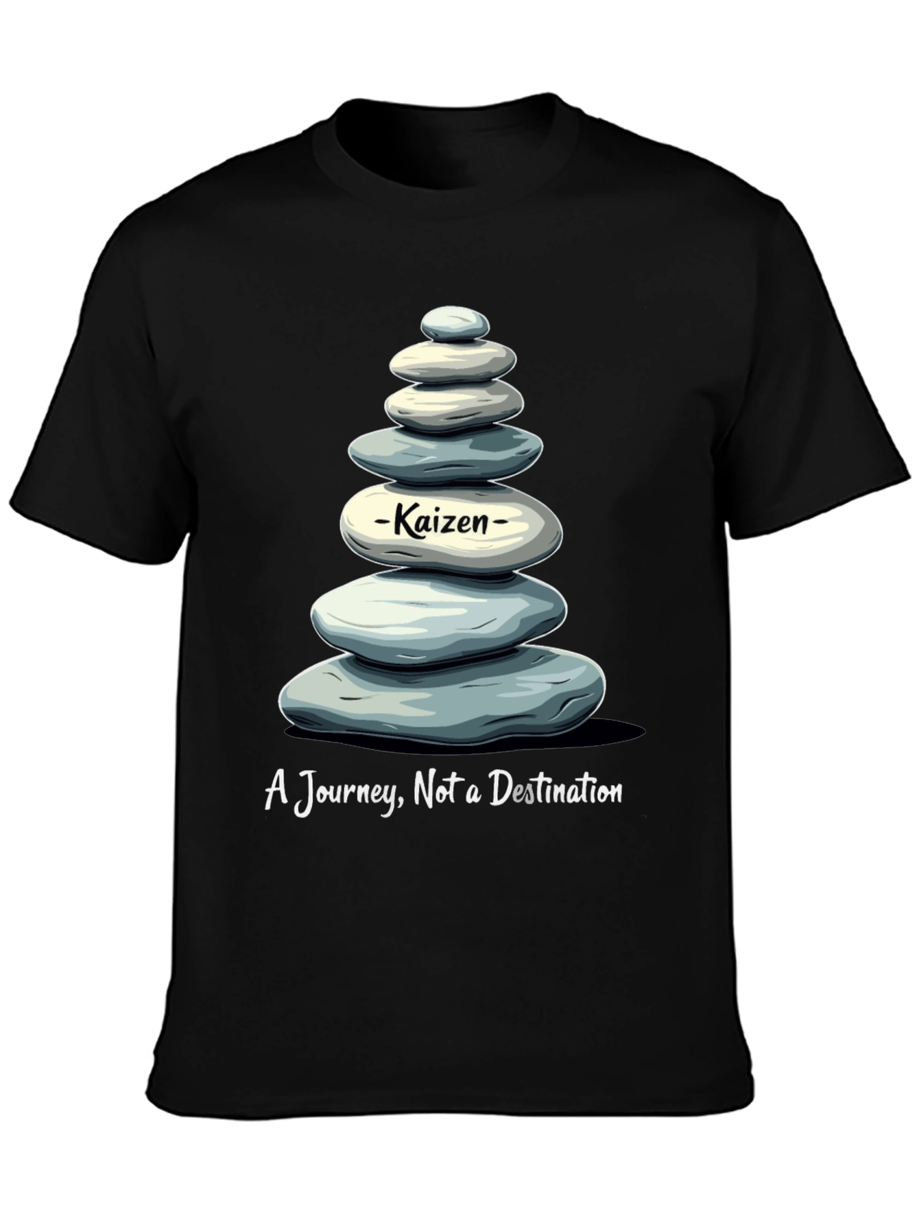 Kaizen Stone Stack T-Shirt - Journey Not Destination