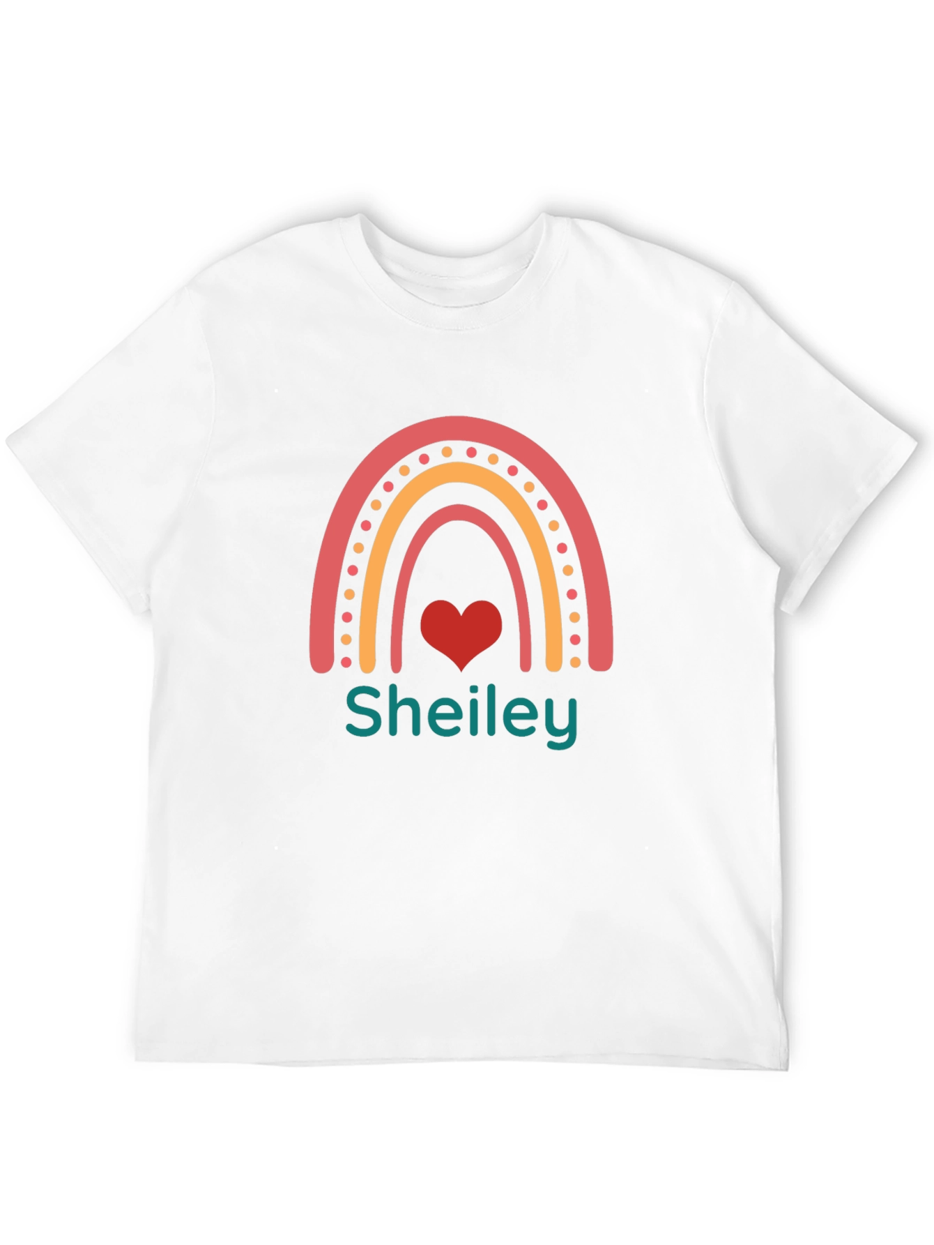 Rainbow Heart Personalized T-Shirt