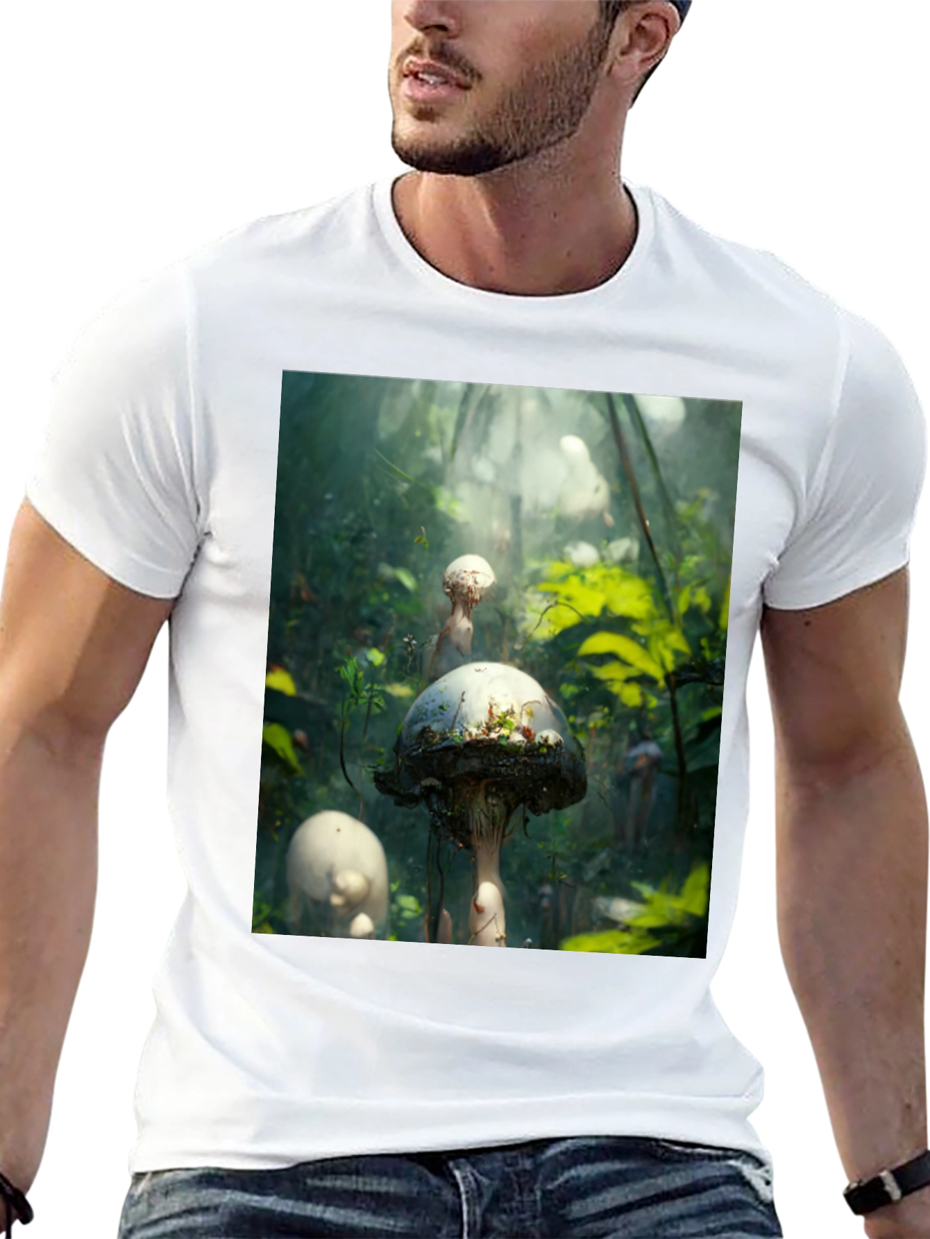 Mushroom Forest Graphic Tee - Nature Inspired Style