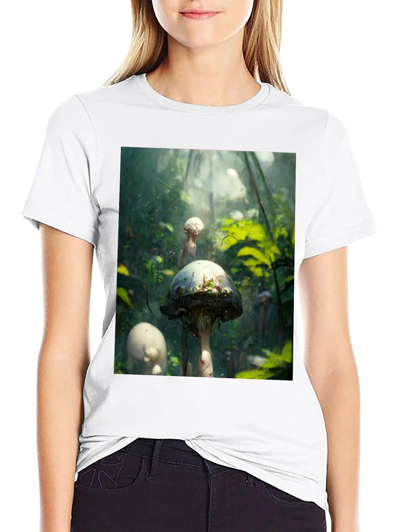 Mushroom Forest Graphic Tee - Nature Inspired Style