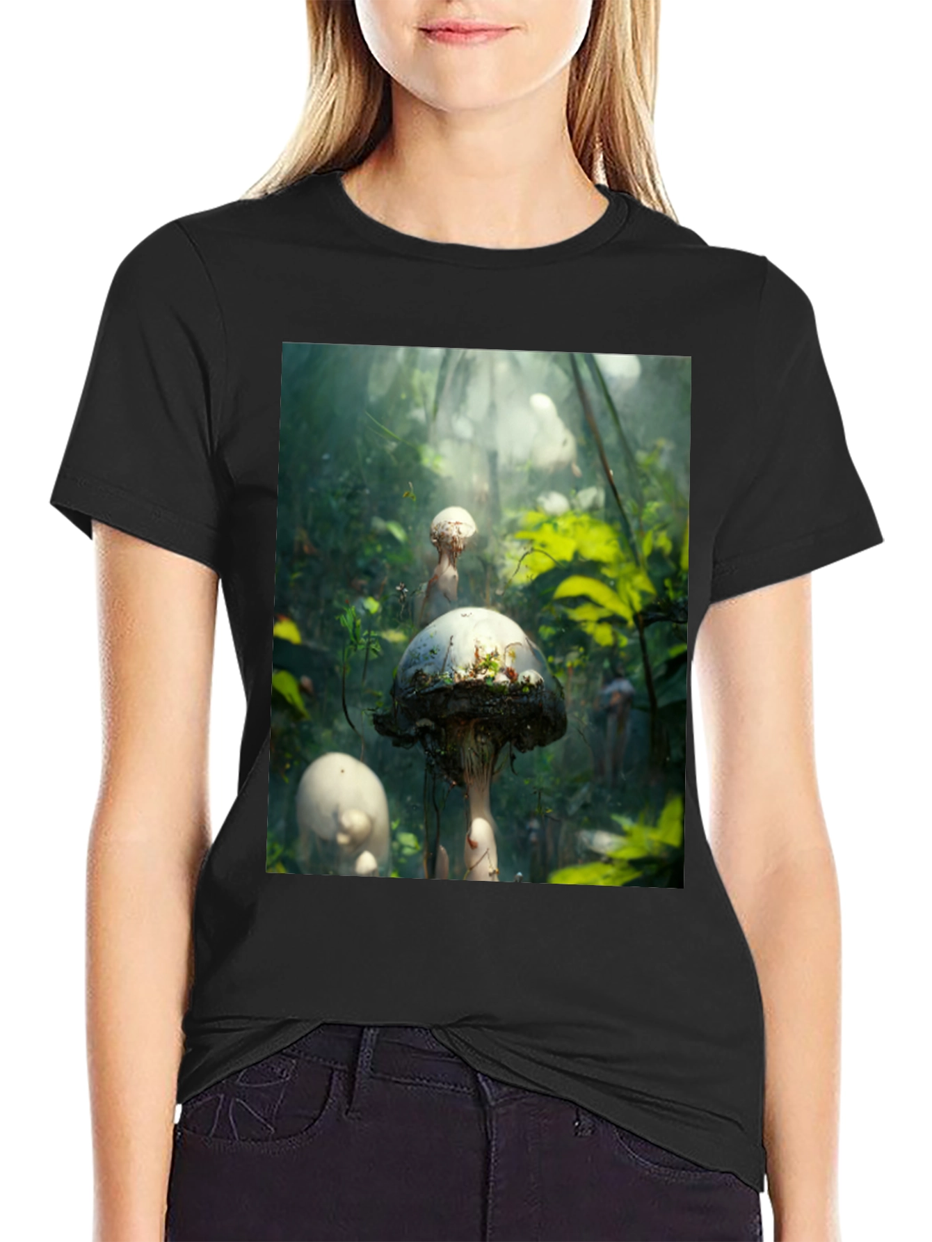 Mushroom Forest Graphic Tee - Nature Inspired Style