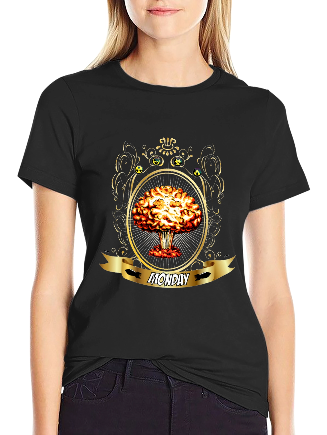 Monday Nuclear Explosion T-Shirt - Black