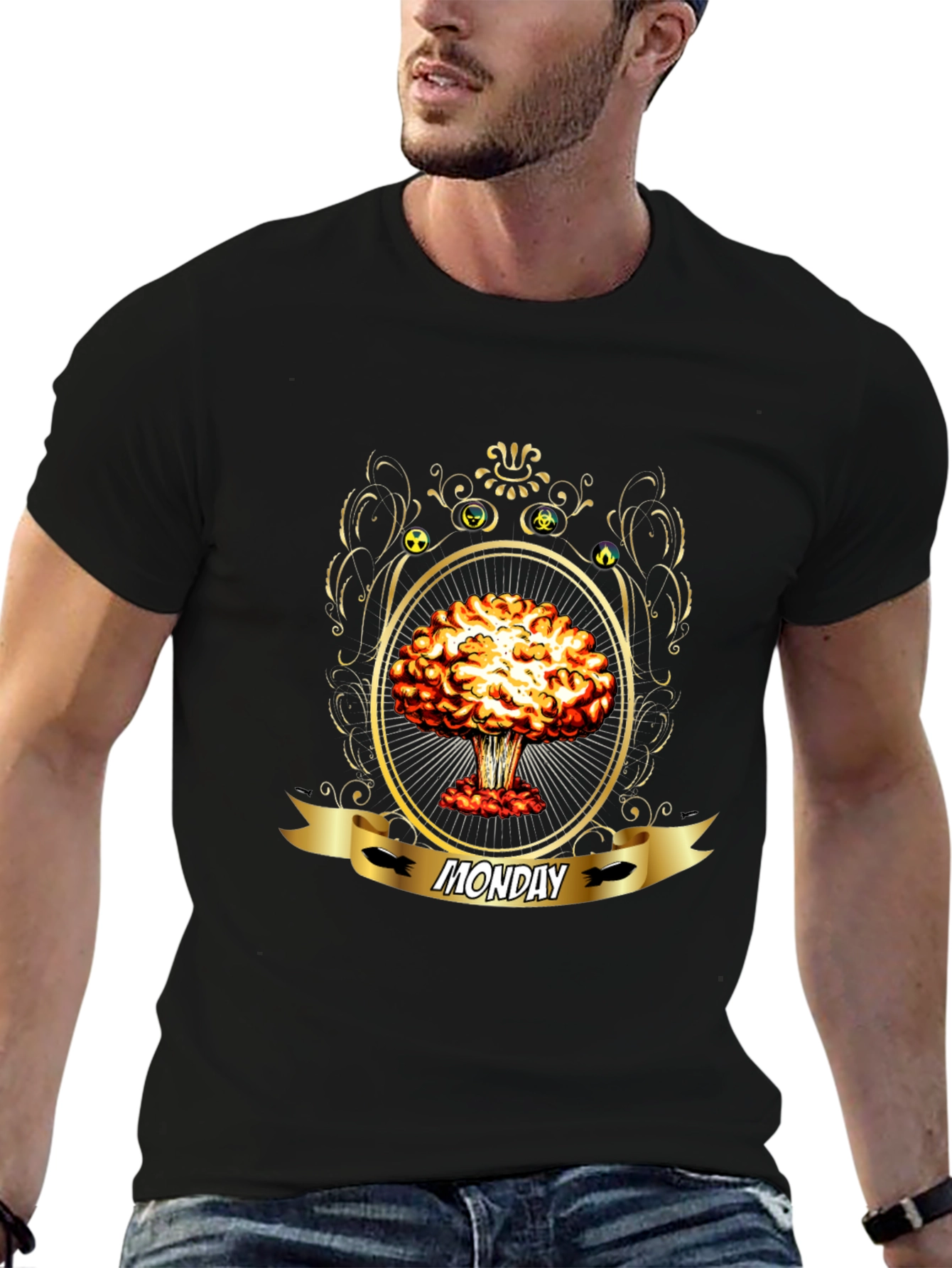 Monday Nuclear Explosion T-Shirt - Black