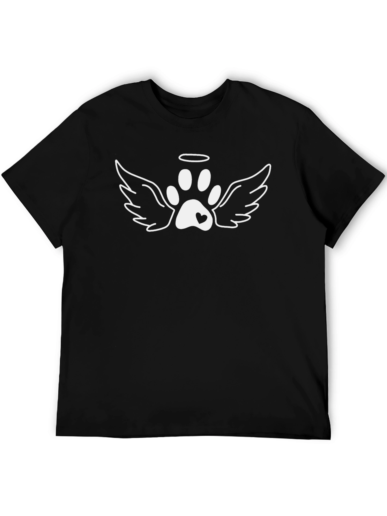 Angel Paw Print T-Shirt - Pet Memorial