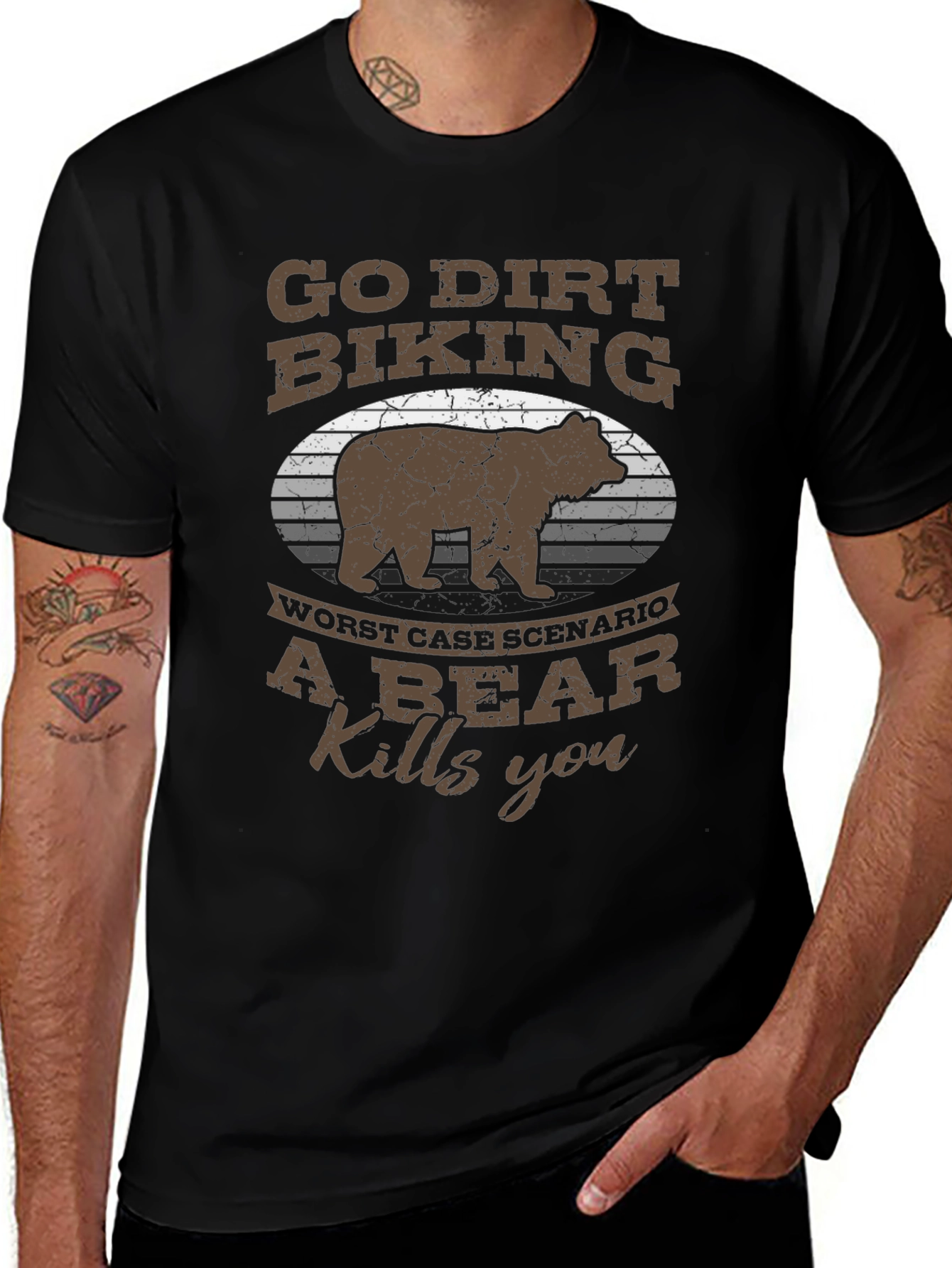 Go Dirt Biking Bear T-Shirt