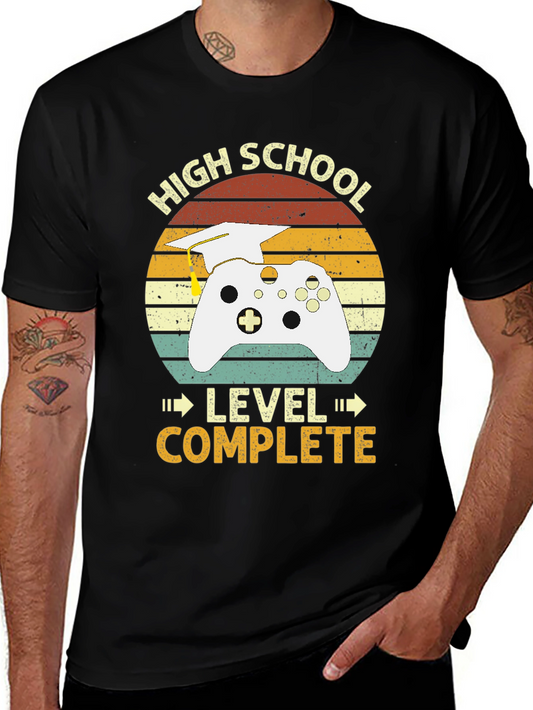 High School Graduation Gamer T-Shirt - Level Complete!