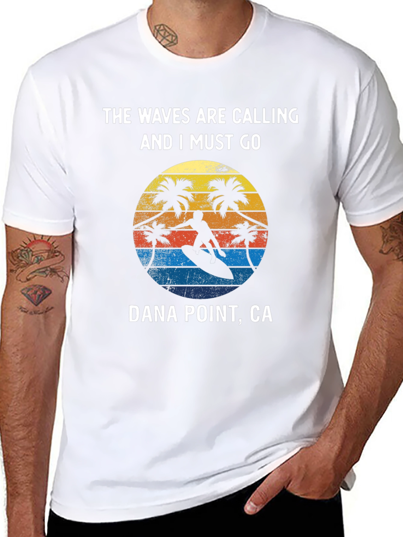 Dana Point Surfing T-Shirt - Waves are Calling