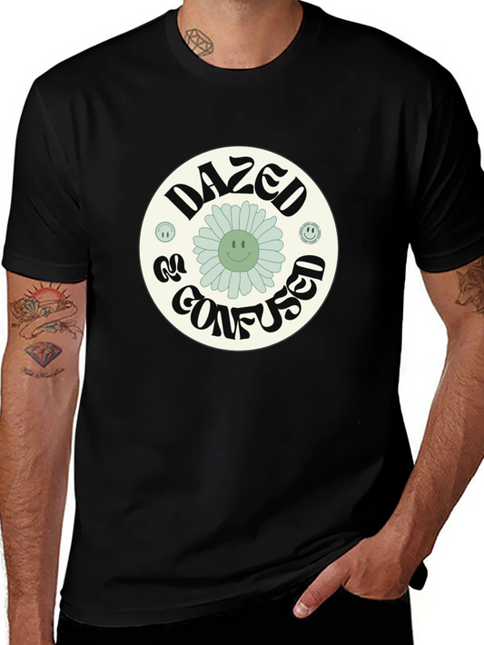 Dazed and Confused Graphic Tee - Black Cotton Blend Shirt