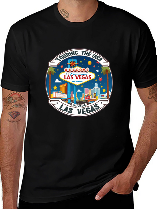 Las Vegas Nevada USA Vacation Souvenir Black T-Shirt