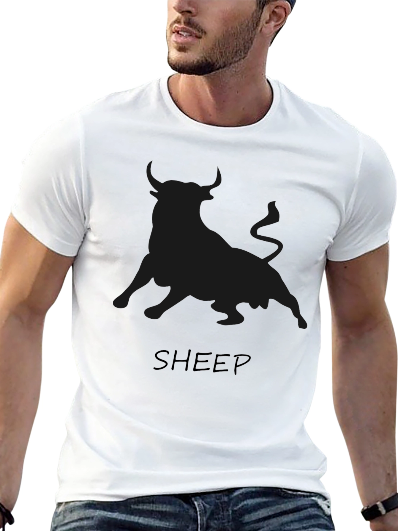 Black Bull Graphic T-Shirt - Mens Crew Neck Tee