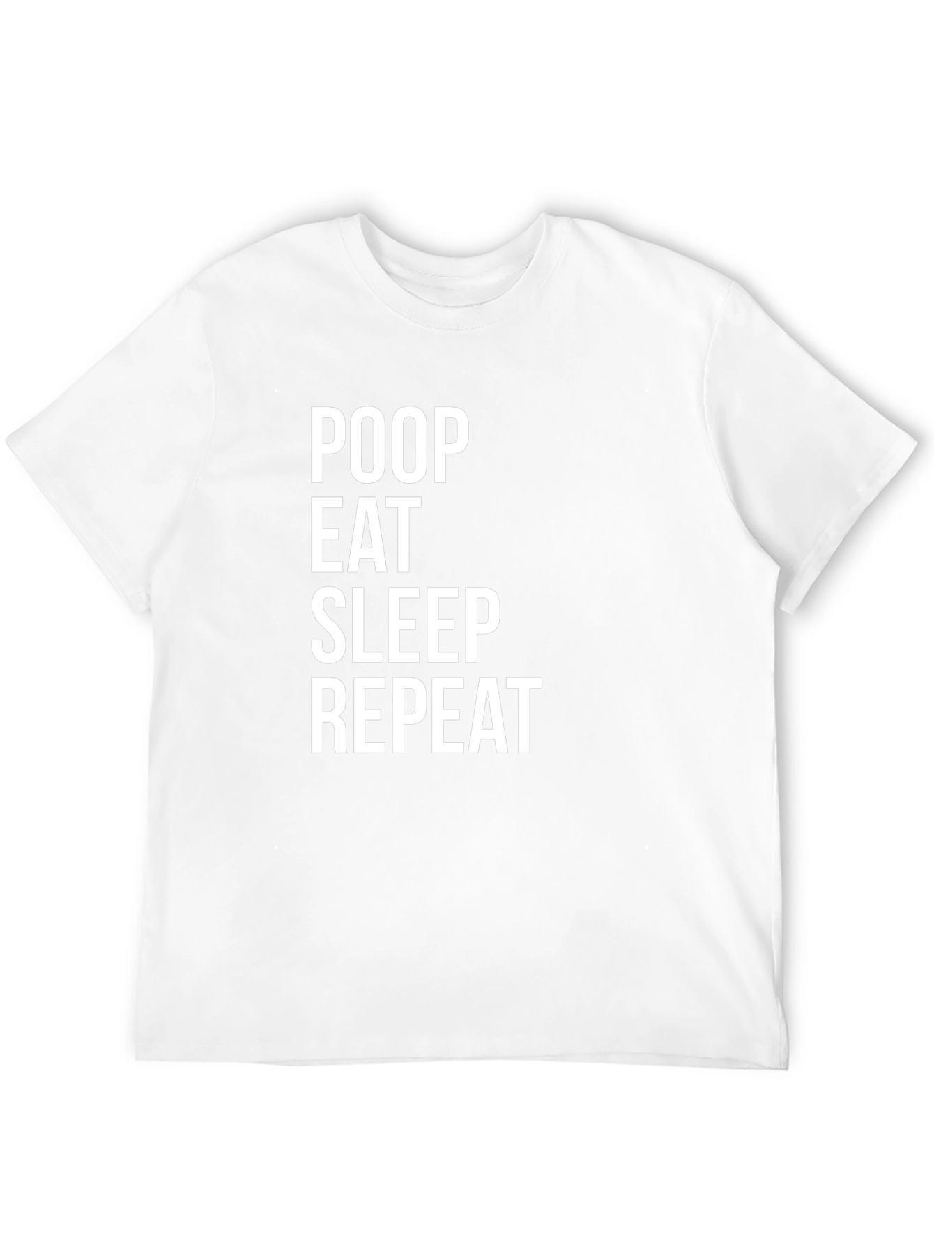 Poop Eat Sleep Repeat Graphic Tee - Black
