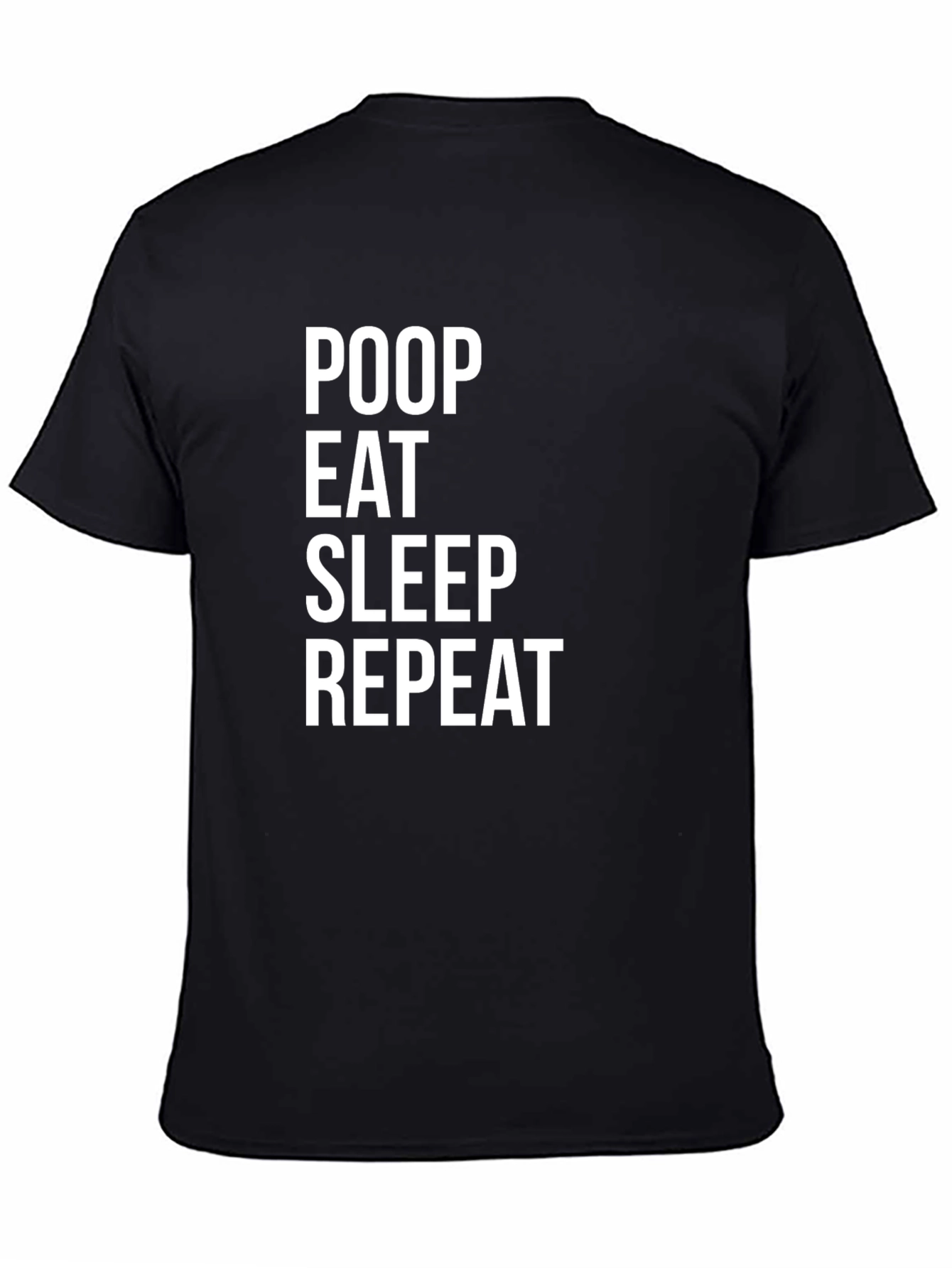 Poop Eat Sleep Repeat Graphic Tee - Black