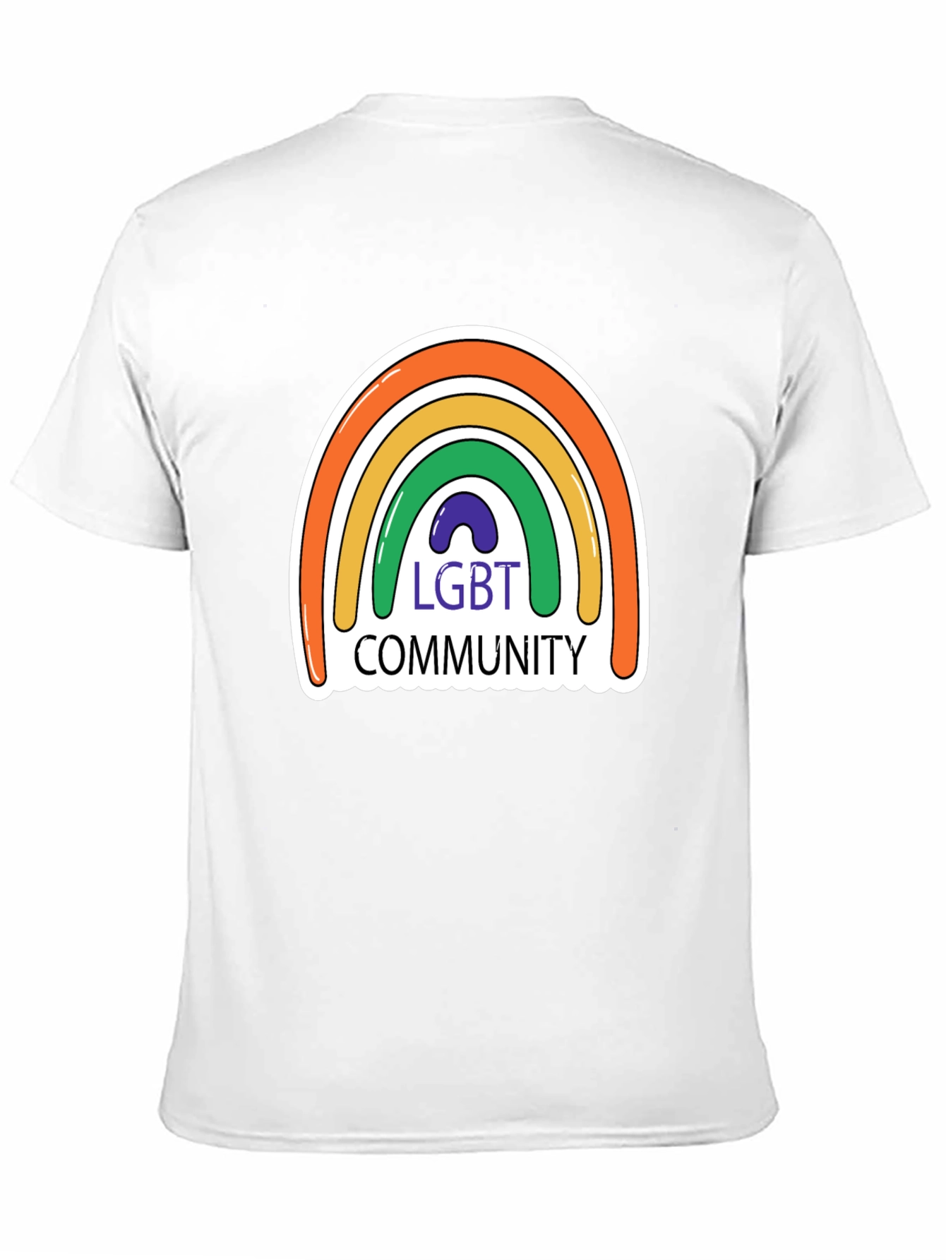 LGBT Community Rainbow Graphic Tee - Black